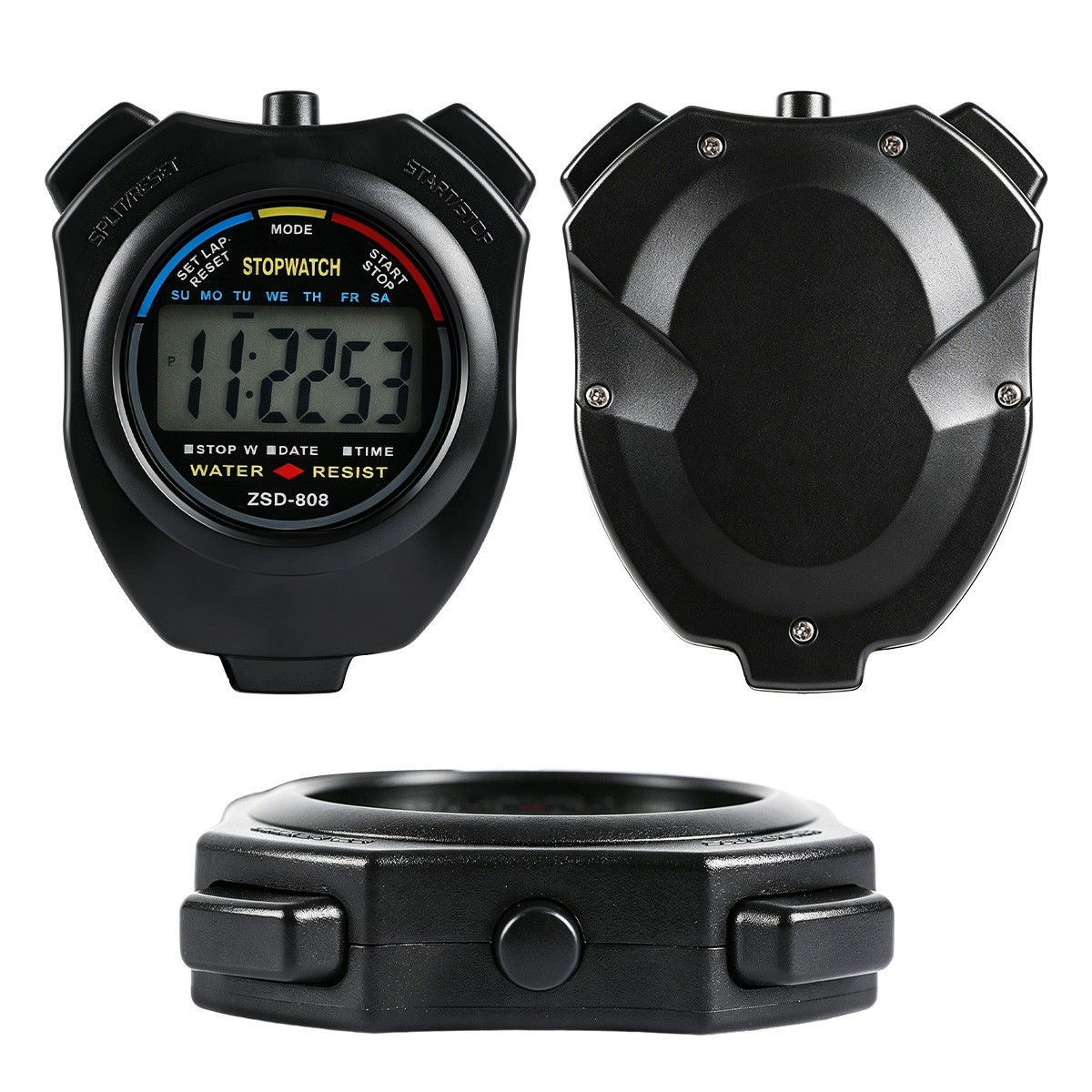 Waterproof Digital Chronograph Multi-function LCD Stopwatch Timer for Sports New