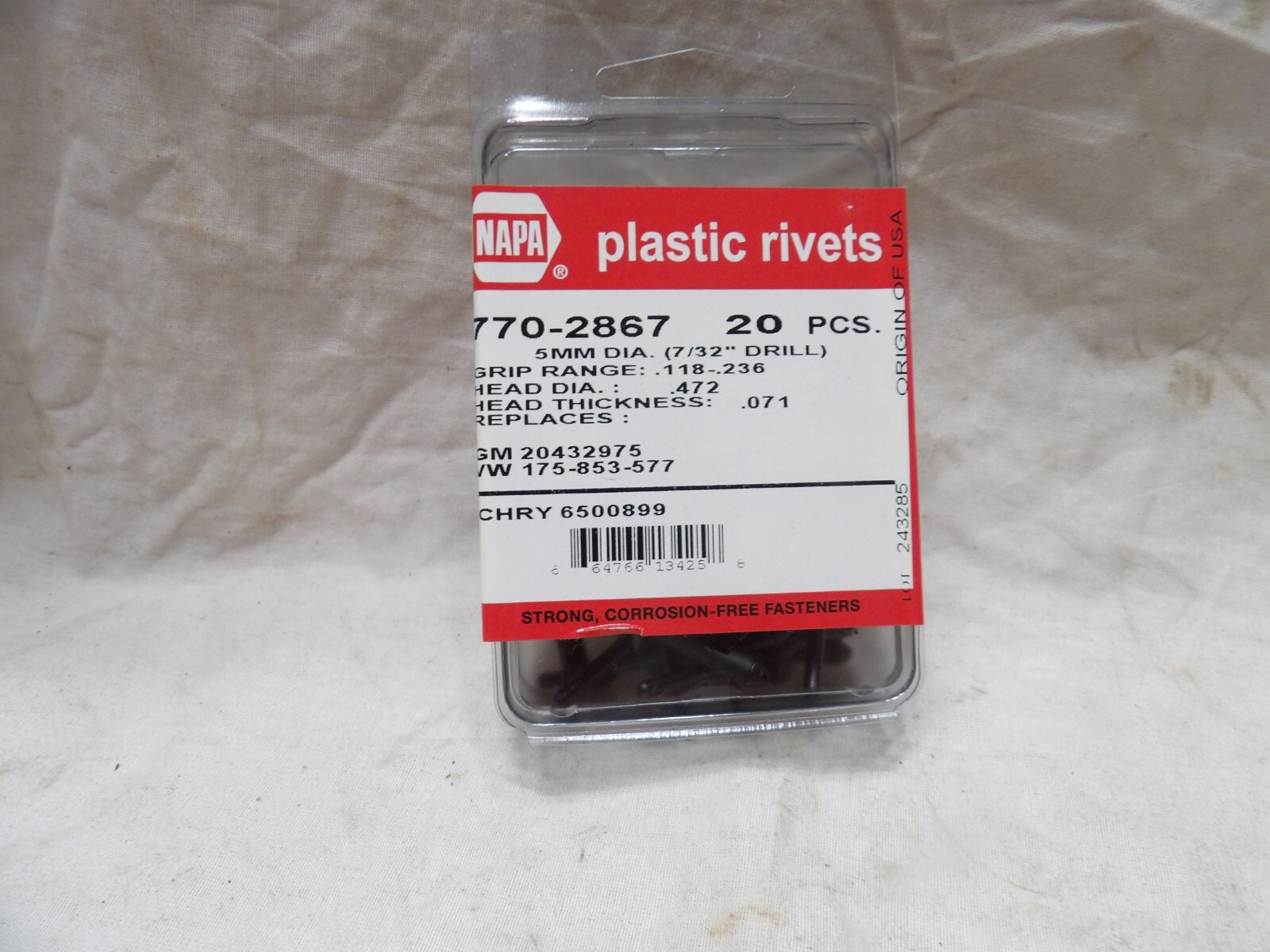 Plastic Rivets 770-2867 (Pack of 20)