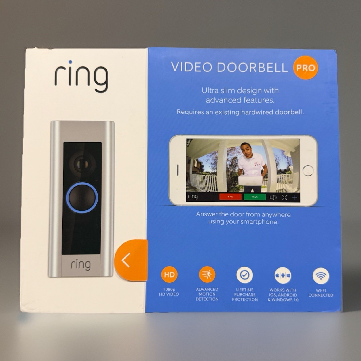 Ring Video Doorbell Pro Ultra Slim Wi-Fi  1080p HD Video Night Vision Motion