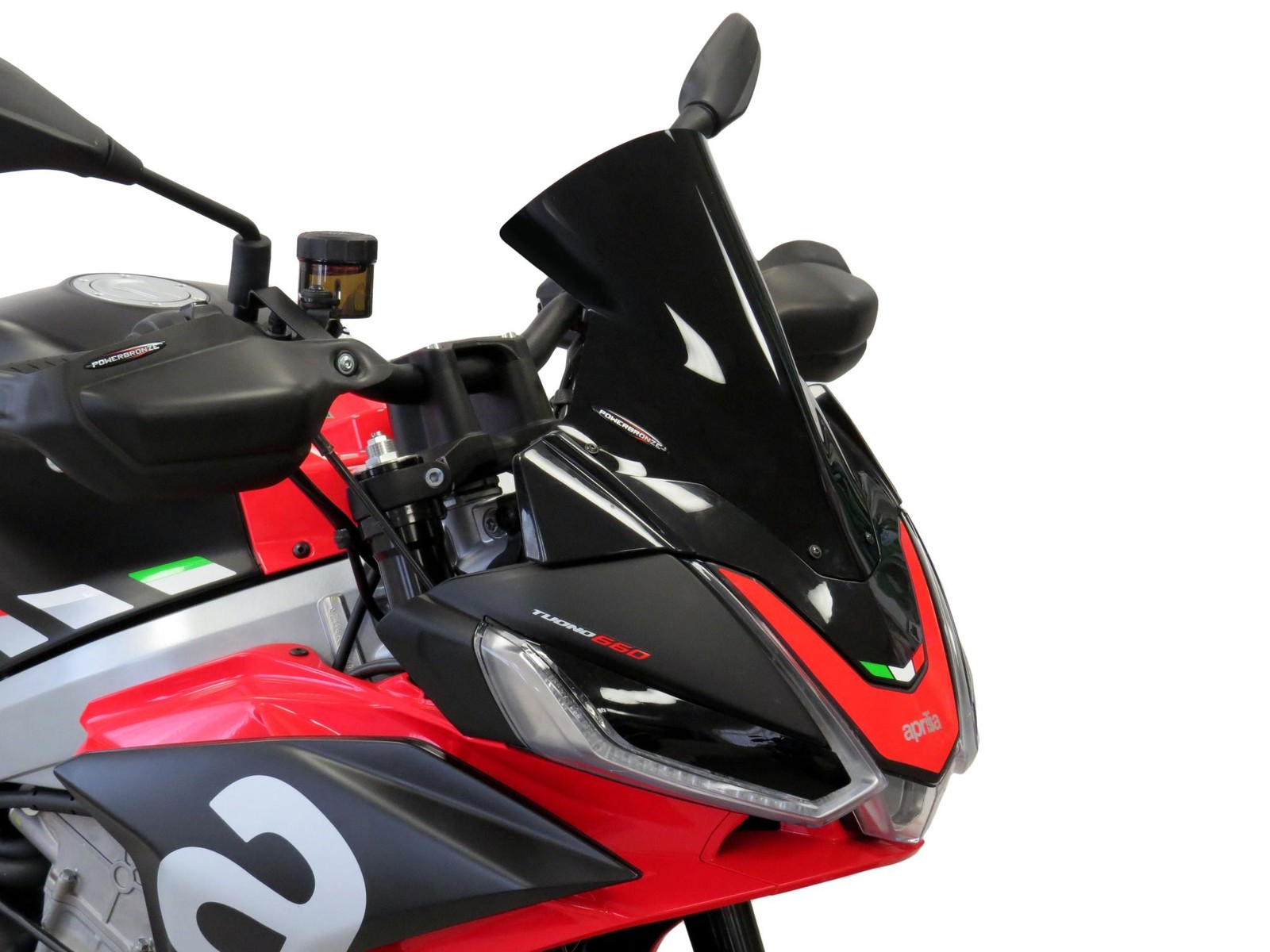 Aprilia Tuono V4 21-2024  Airflow Solid Black DOUBLE BUBBLE SCREEN Powerbronze