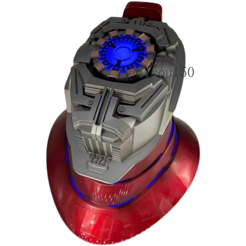 1:1 Iron Man MK5 LED Helmet Base Stand 5.2 Bluetooth Speaker Breathing Light New