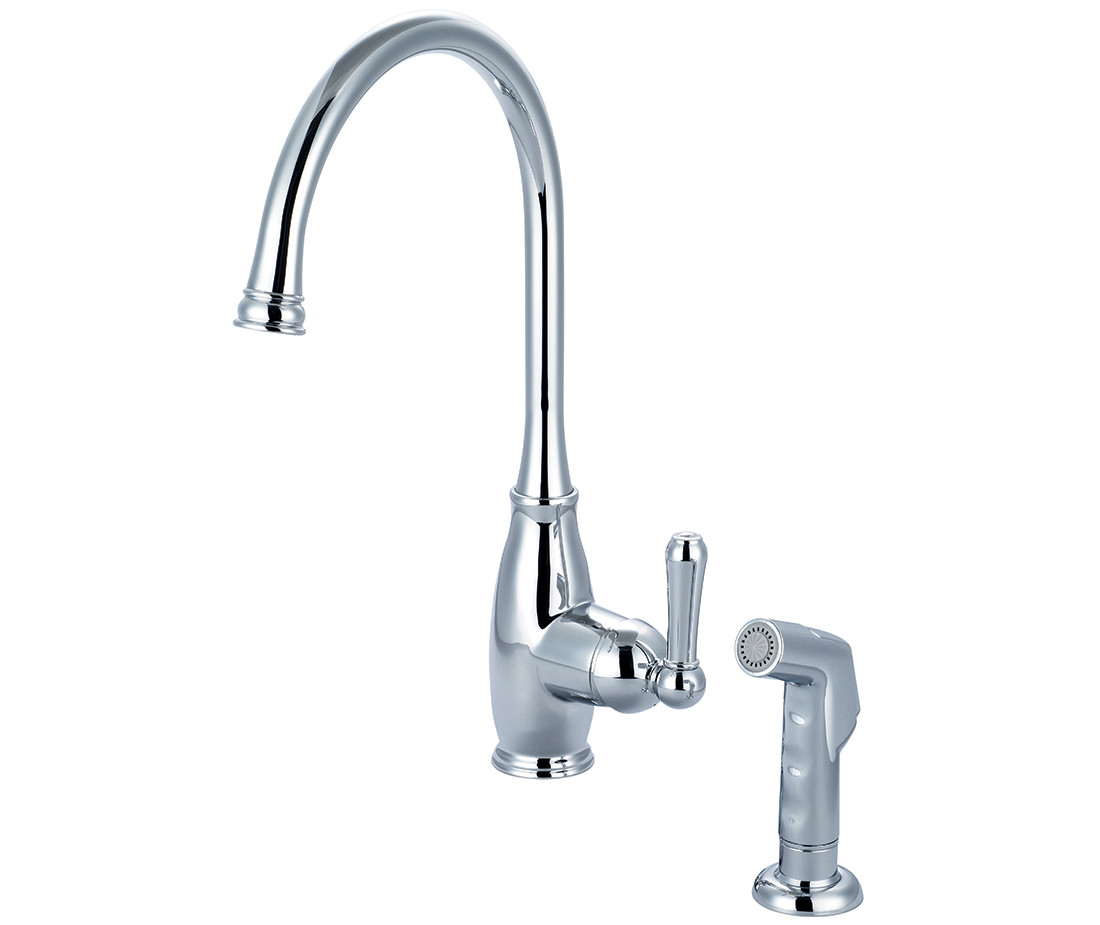 Olympia K-5441 Single Handle Kitchen Faucet W/ SPRAYER Chrome Finish Brand New