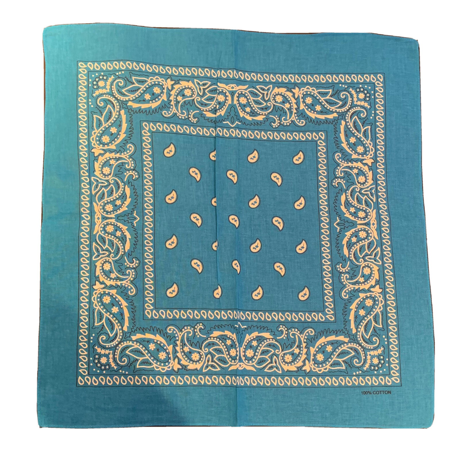 7 Chakra Bandana’s 100% cotton approximately 21x21 inch classic paisley pattern