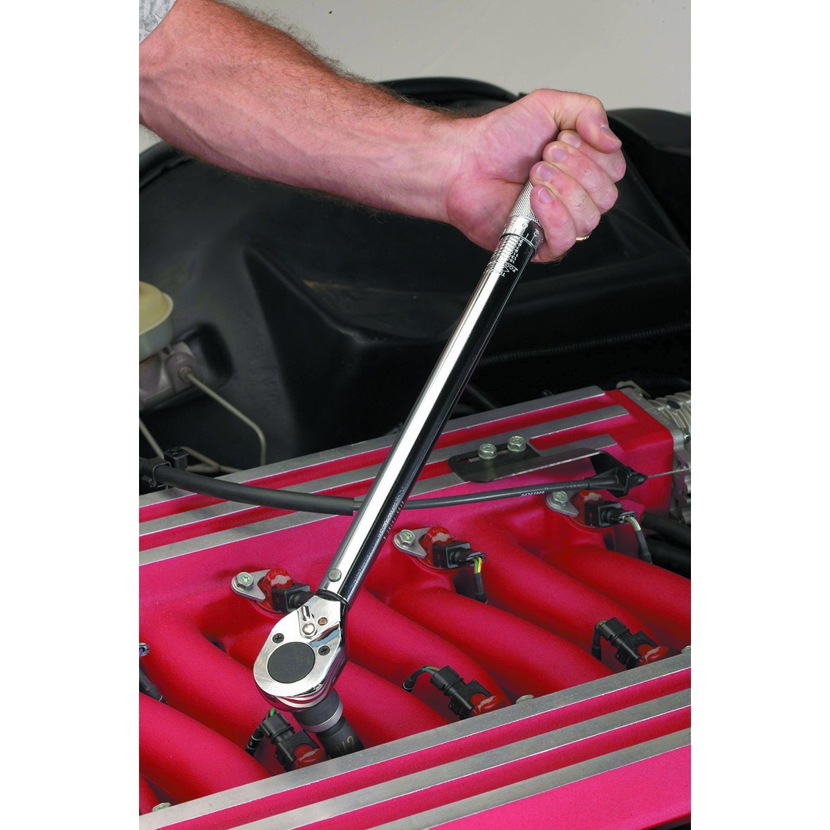 Set of 3- 1/4, 3/8 & 1/2 Drive Click Type Torque Wrench Snap Socket