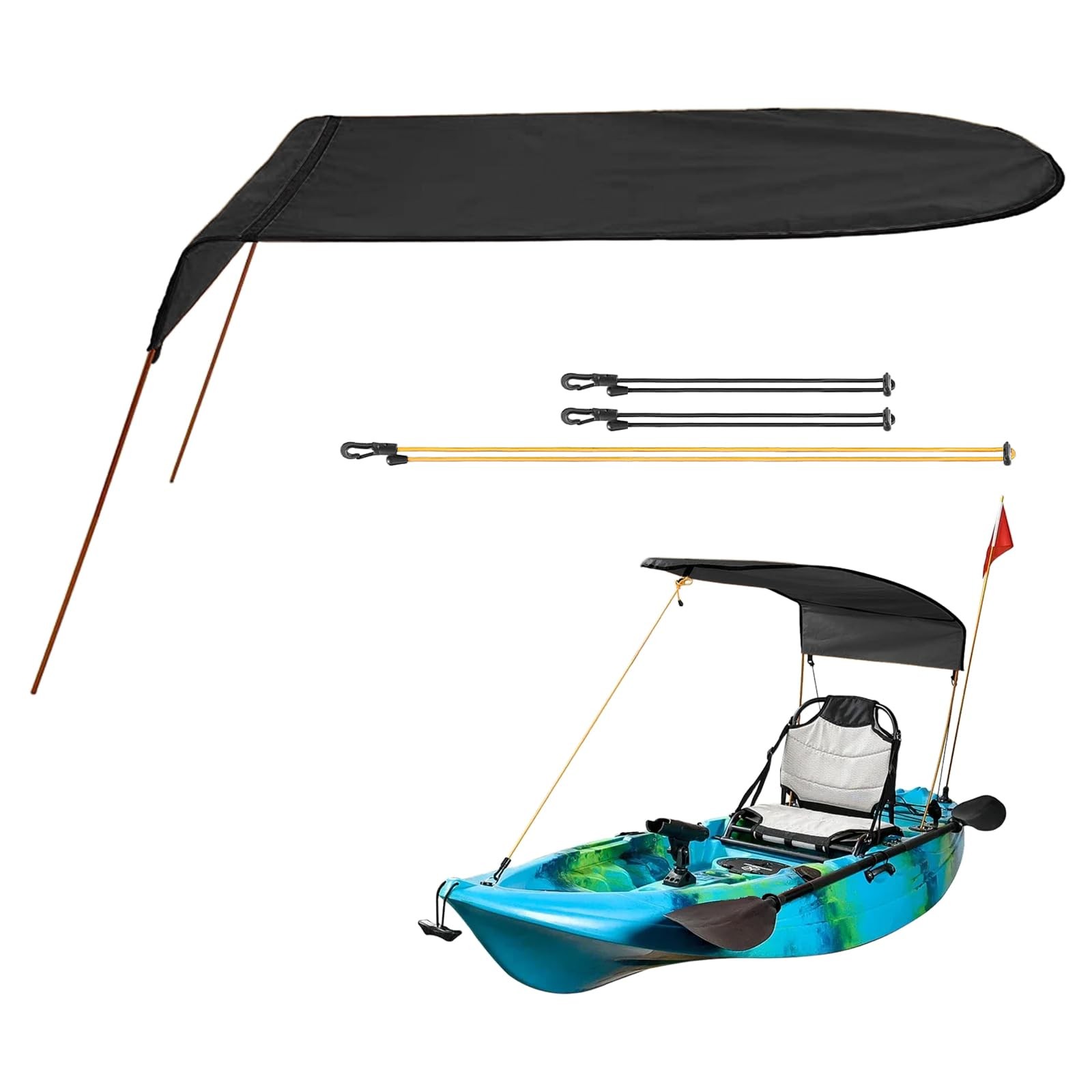 for Kayak Shade Canopy, for Kayak Boat Canoe Sun Shade for Single Person, Sol...