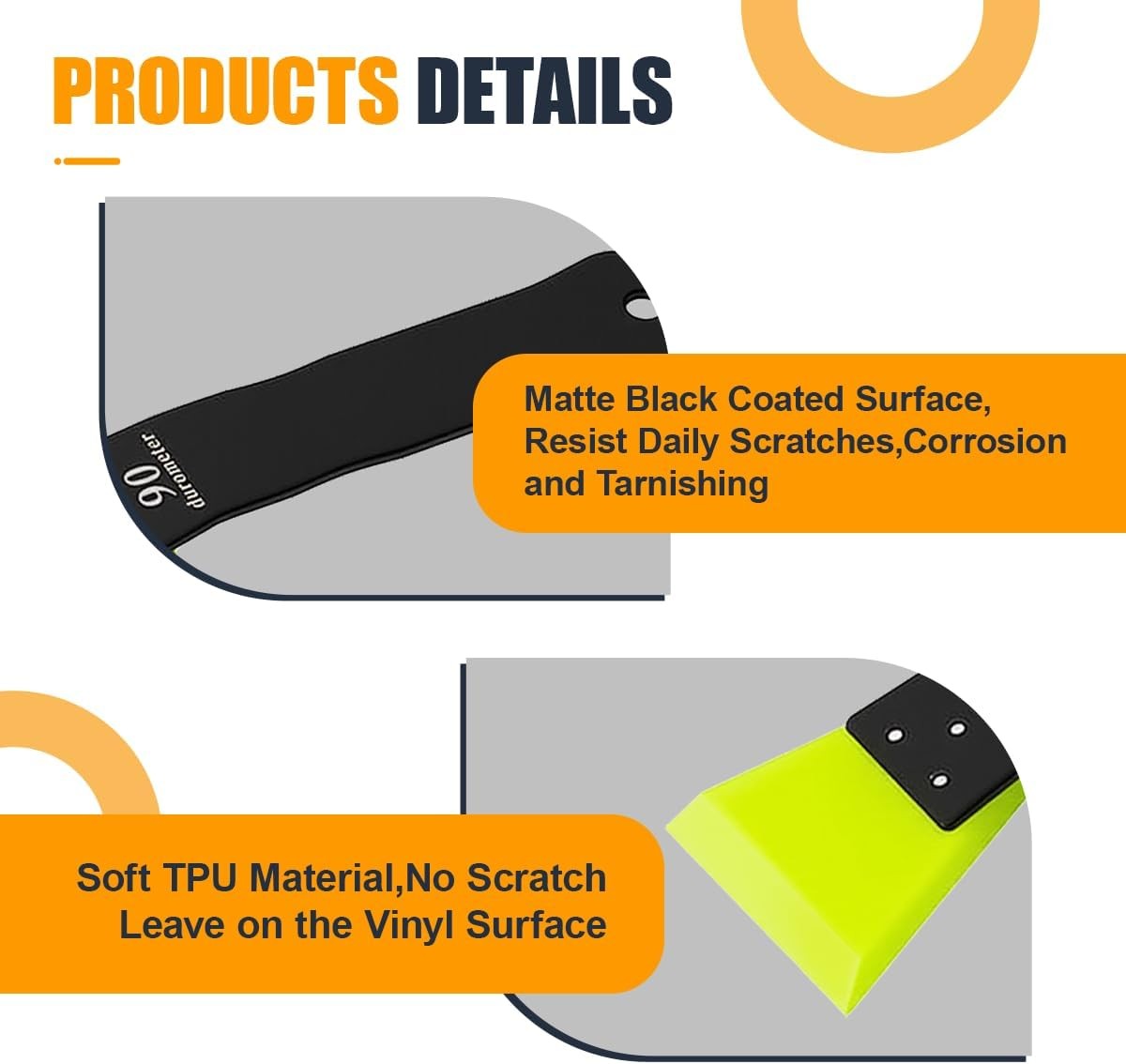 2PCS Mini Squeegee for Window Tint - Small Windshield Squeegee Car Vinyl Wrap