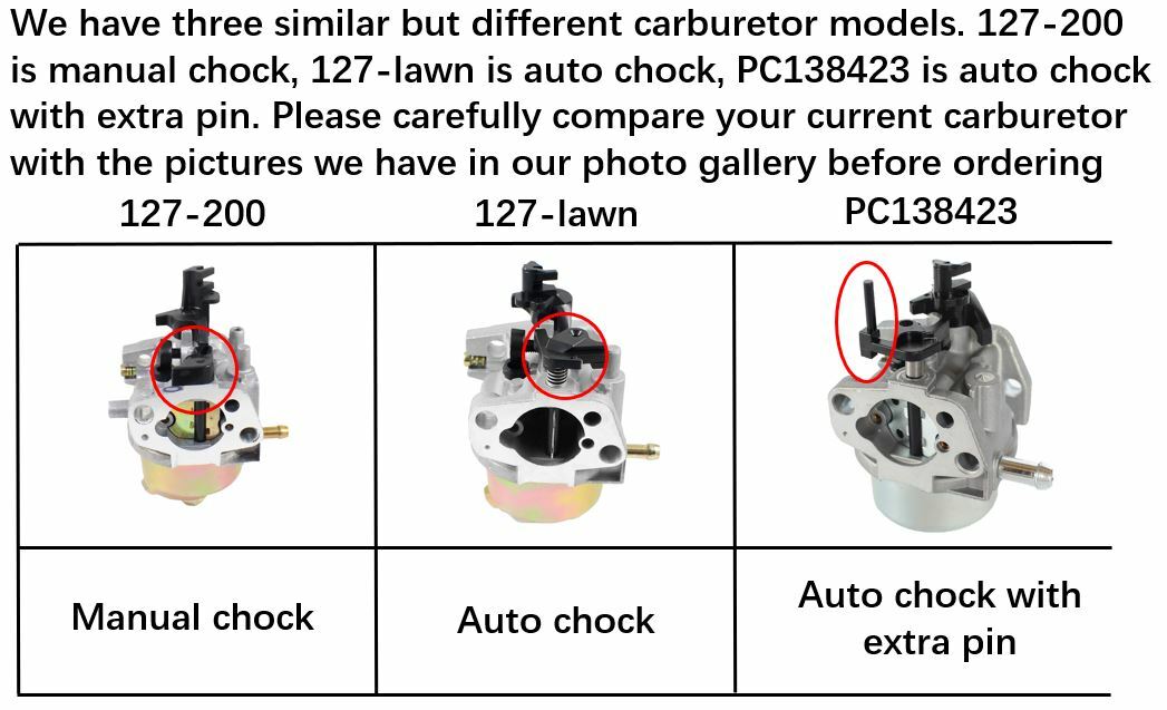 Carburetor for Steelcraft 3300 Watts Professional Generator