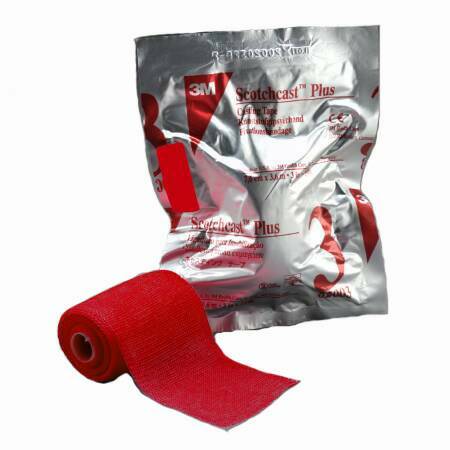 Cast Tape 3M Scotchcast Plus 4 Inch X 12 Foot Fiberglass Red Box of 10