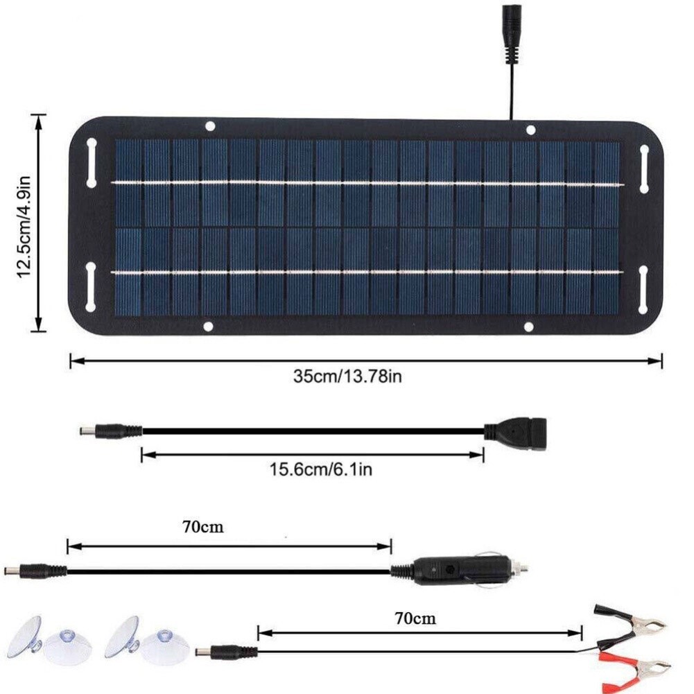 30W Solar Panel 18V Charging Camping Supply Doubles Output for current