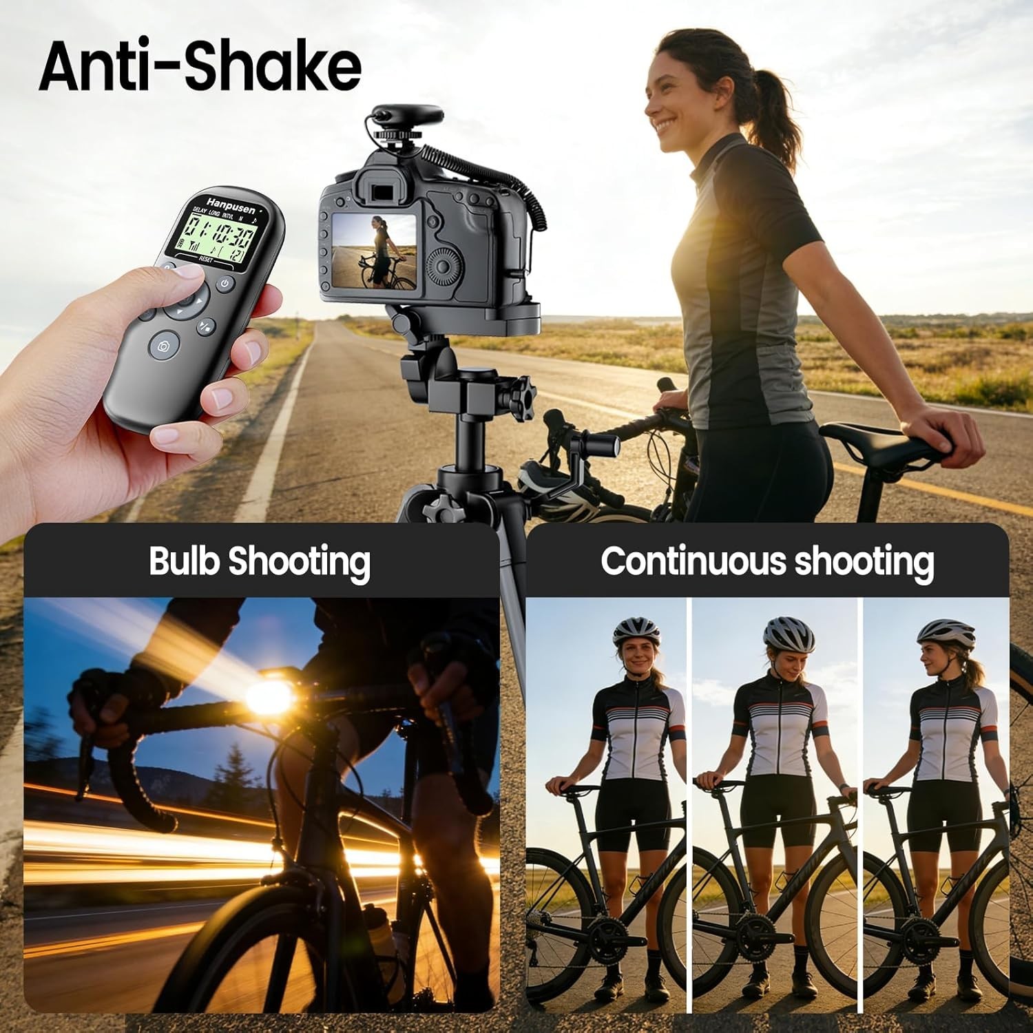 Rechargeable Camera Remote Control with Timer Intervalometer, Wireless
