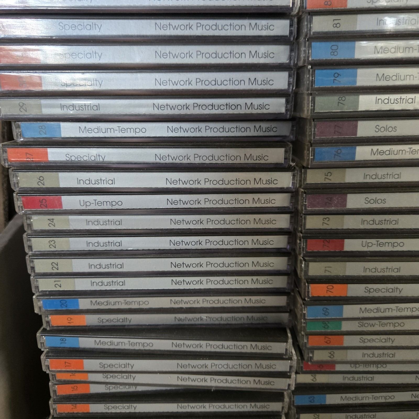 Network Production Music Audio CDs & Sound Effects Sampling 288 CD LOT w/Catalog