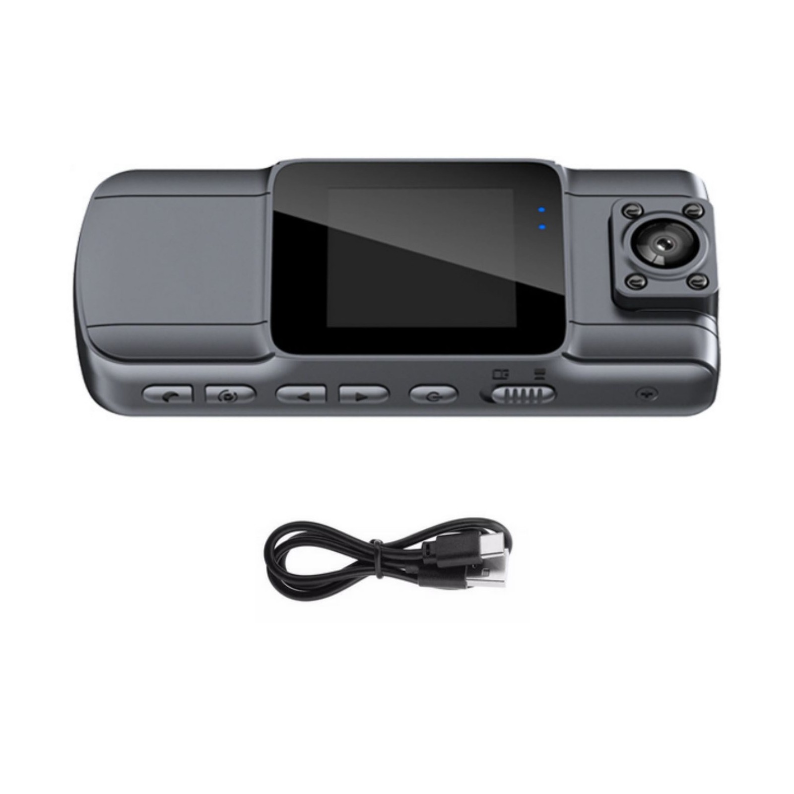 Portable 180° Rotating 155° ultra-wide-angle Lens HD 1080P Audio Video Camera