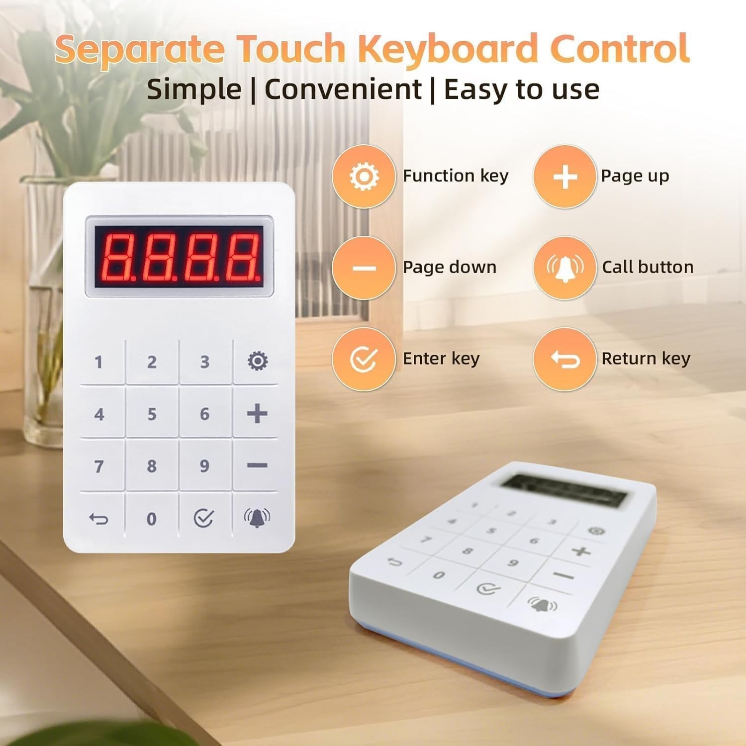 Durable Rechargeable Restaurant Paging System with 16 Buzzers and Charging Bases