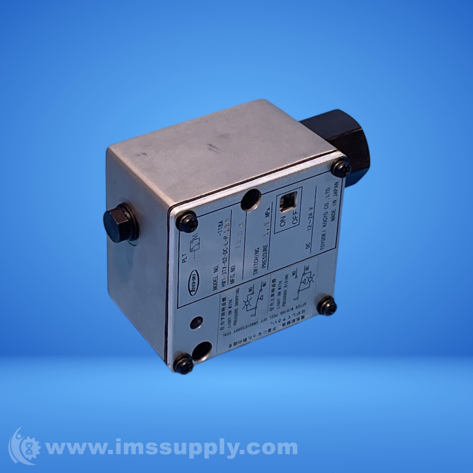 Toyooki Kogyo HW1-3TX-02-DC-L-P120 Pressure Switch FNIP