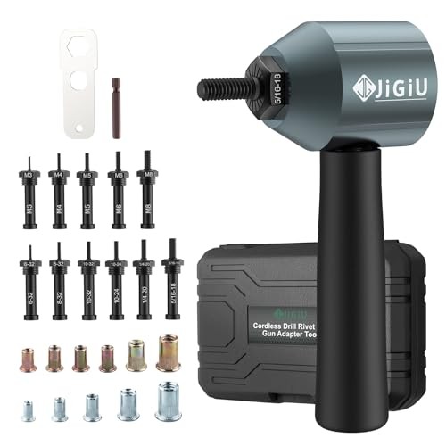 Cordless Rivet Nut Drill Adapter Kit Electric Rivet Gun Adapter with 11