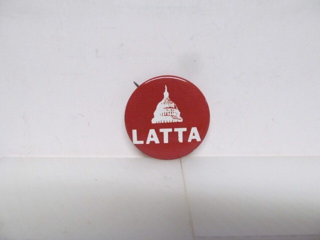 Vintage - Red LATTA Pinback