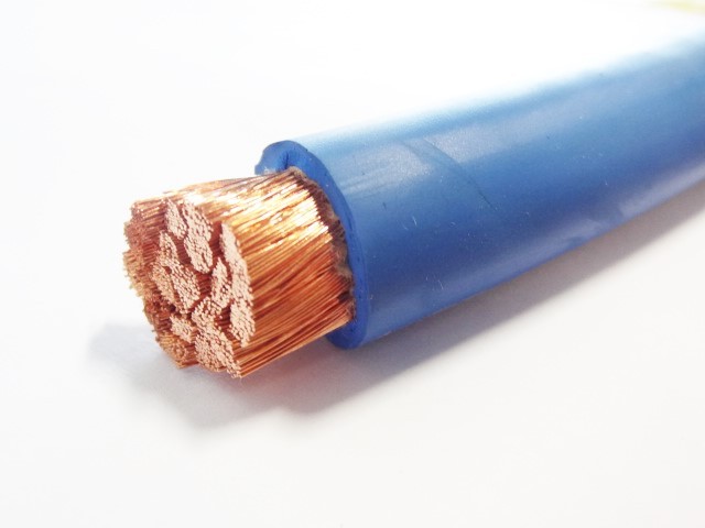 20' FT 4/0 WELDING BATTERY SOLAR CAR CABLE  SAE J1127 BLUE MADE IN USA COPPER