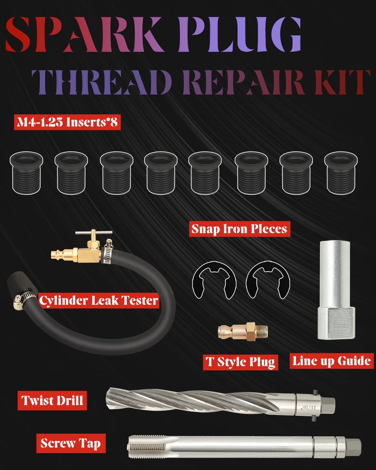38900 Two Valve Triton Tool Kit Foolproof Repair System Spark Plug Thread Rep...