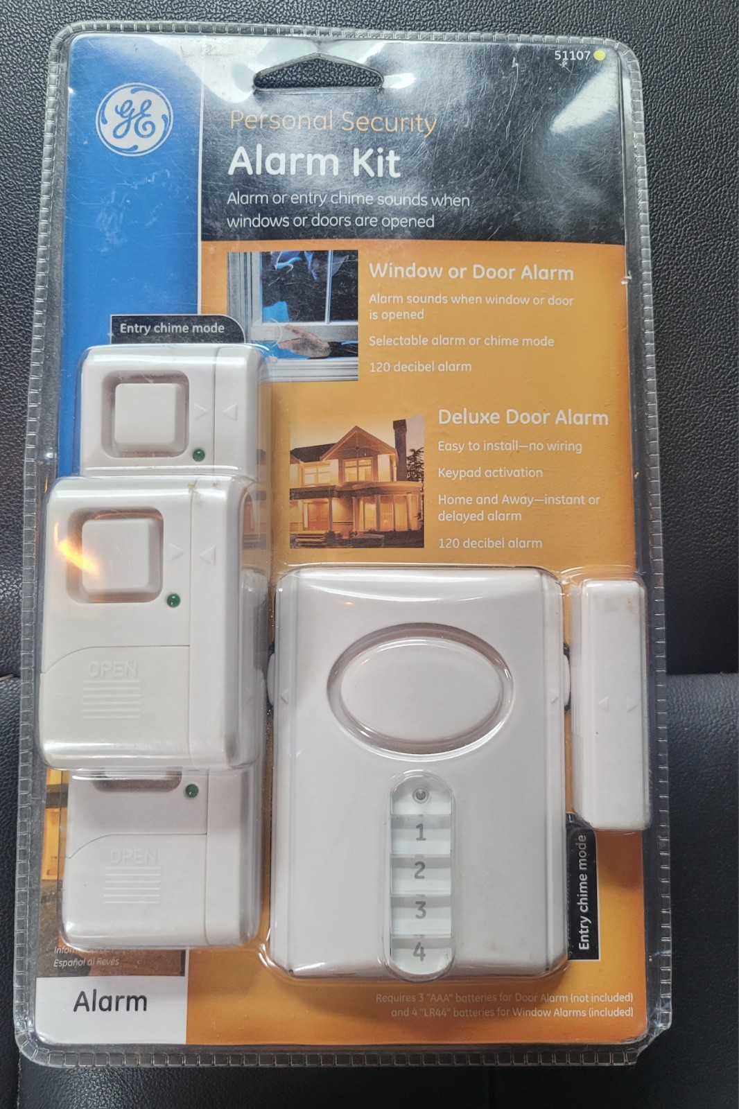 GE Personal Security Alarm Kit #51107 - Window or Door Alarm - New in Package