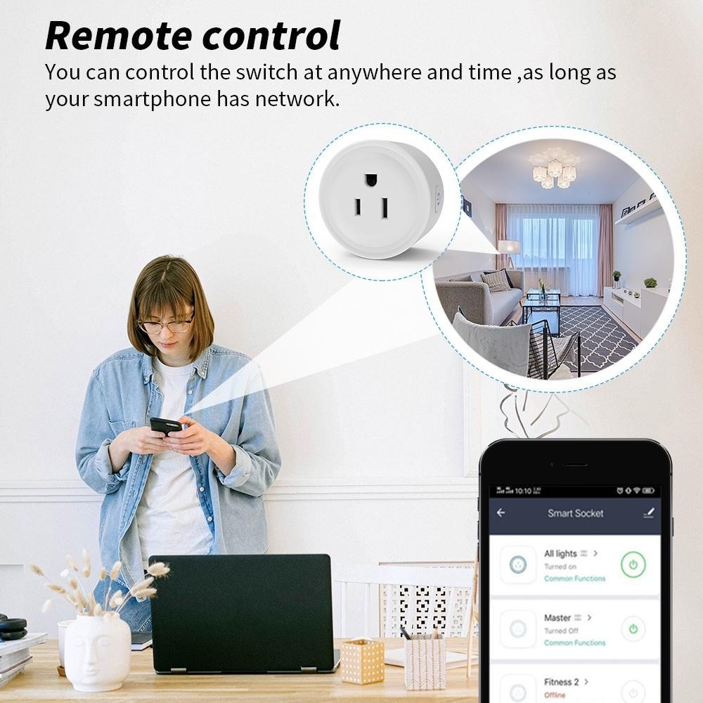 WiFi Smart Plugs Work with Alexa and Google Home, Outlet Timer with APP Control