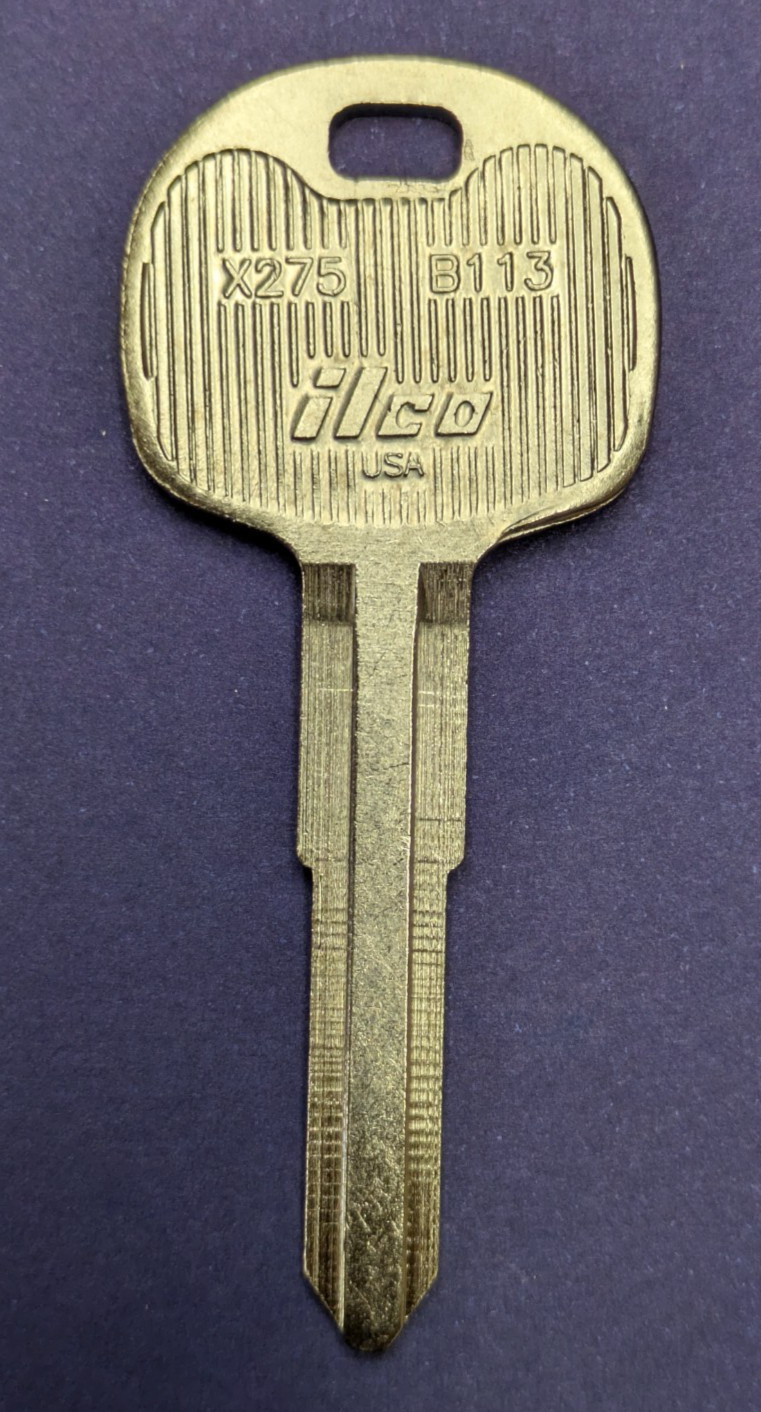 B113 X275 Uncut SINGLE KEY blank Ilco Made in USA