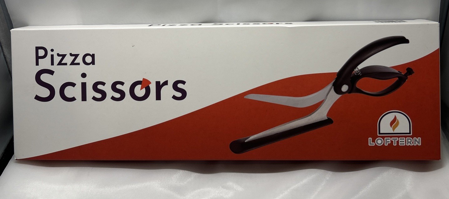 Loftern Pizza Scissors NIB Non-Stick with Firm Grip Base 115 Black