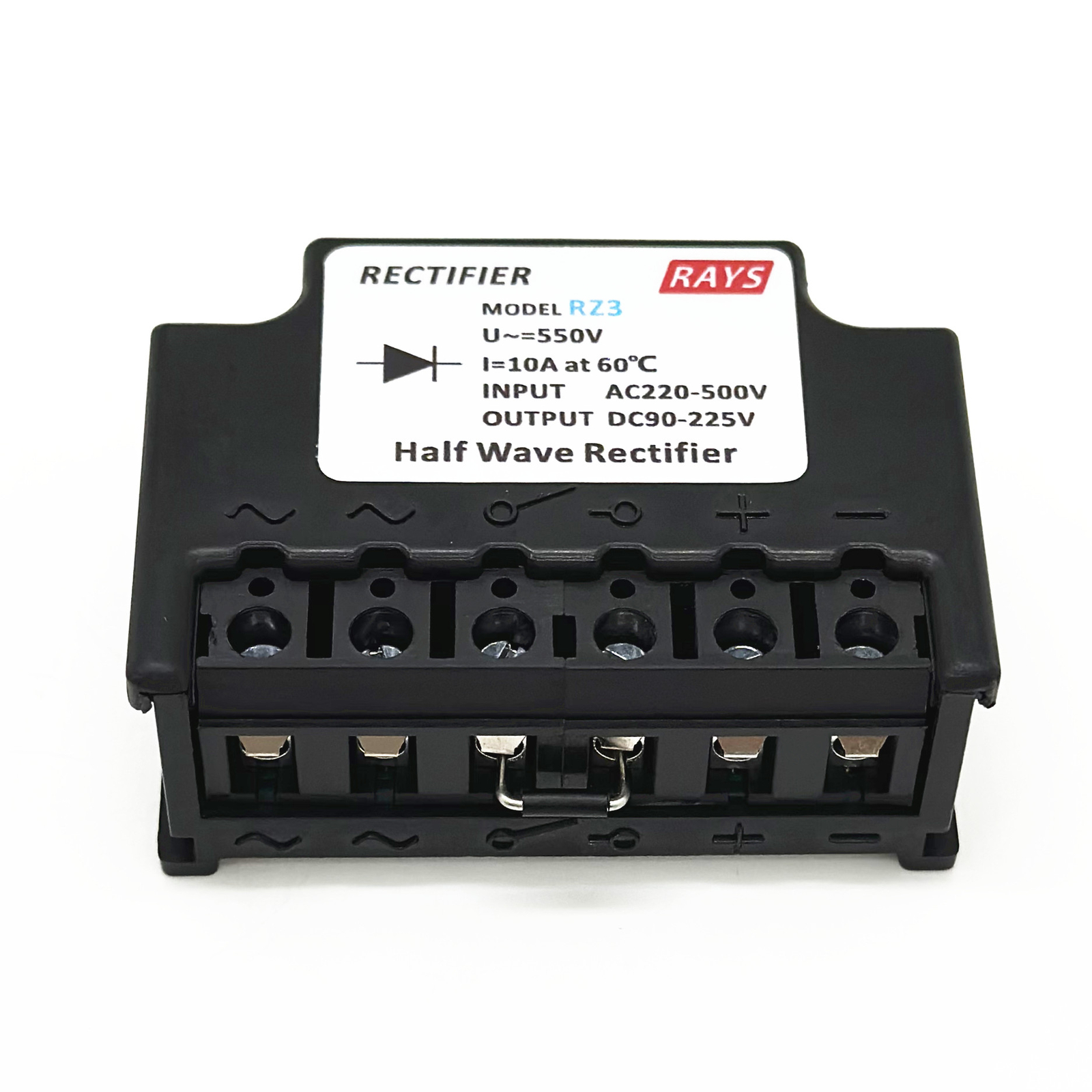 RAYS RZ3 Half Wave Rectifier module 550V 200-500VAC 90-225VDC I=10A
