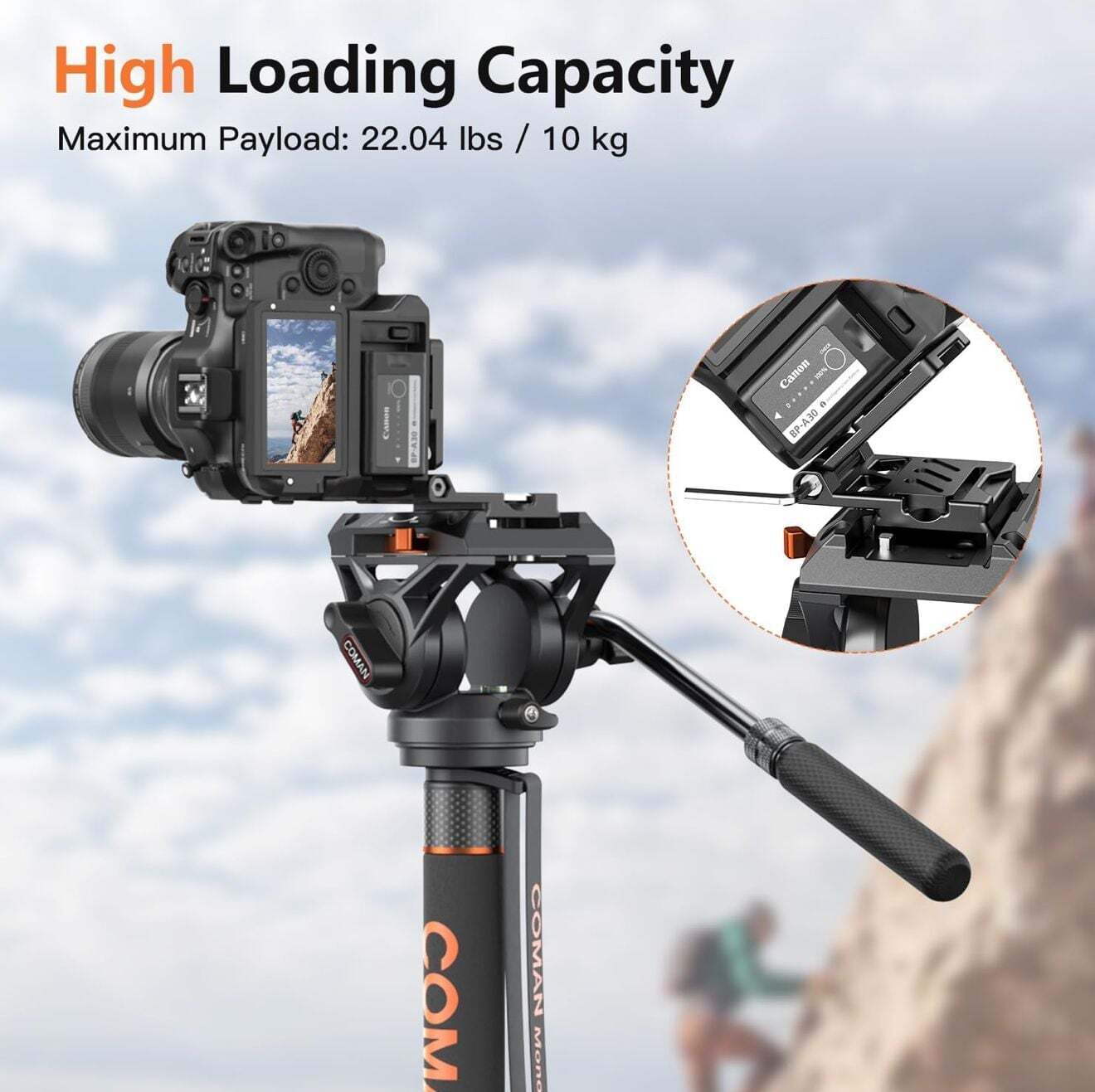 Coman Professional Video Camera Monopod Q6