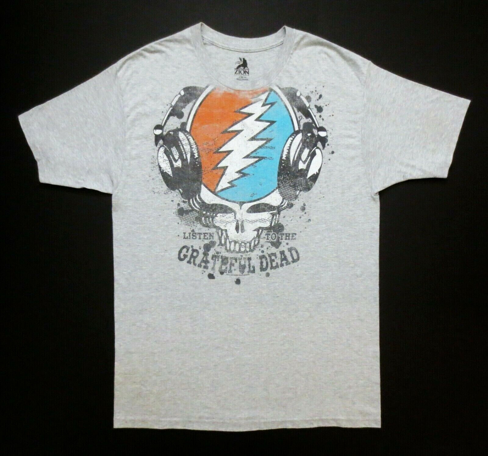 Grateful Dead Shirt T Shirt Stereo Headphones Listen To The GD SYF 2012 GDP XL