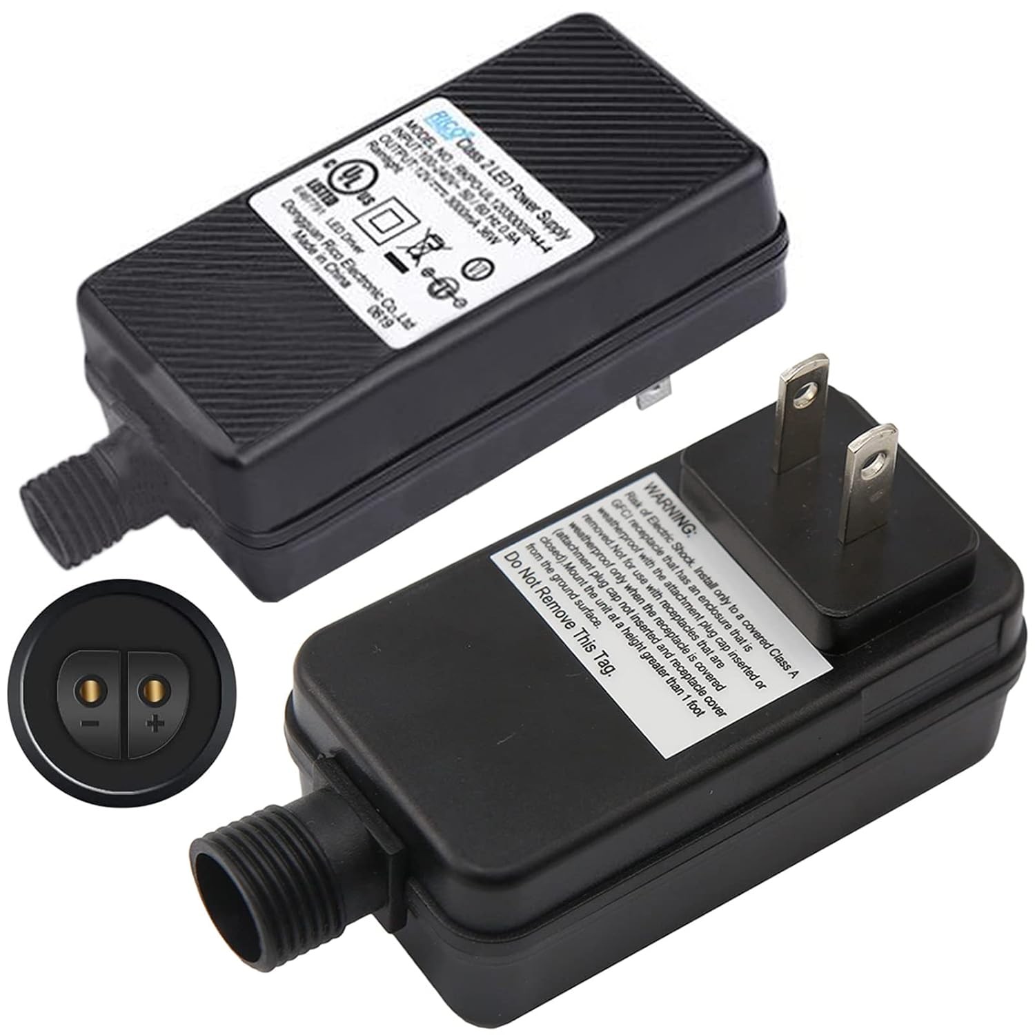 12V 1A Class 2 Power Supply Adapter Transformer For LED String Light Outdoor US