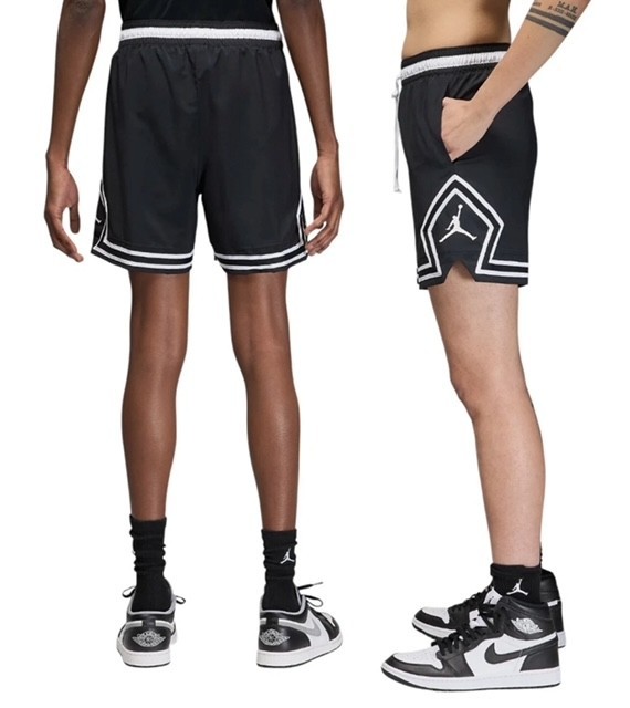 Nike Men Jordan  Dri-FIT Woven Diamond Shorts Black White FQ2989-010