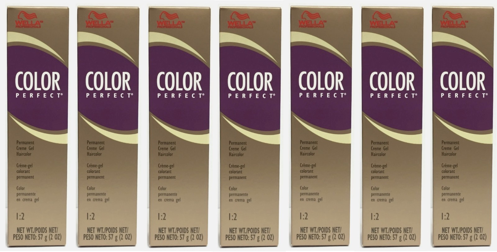 7 Wella Color Perfect Permanent Gel Hair Color 7N Medium Blonde 2 oz Box Wear