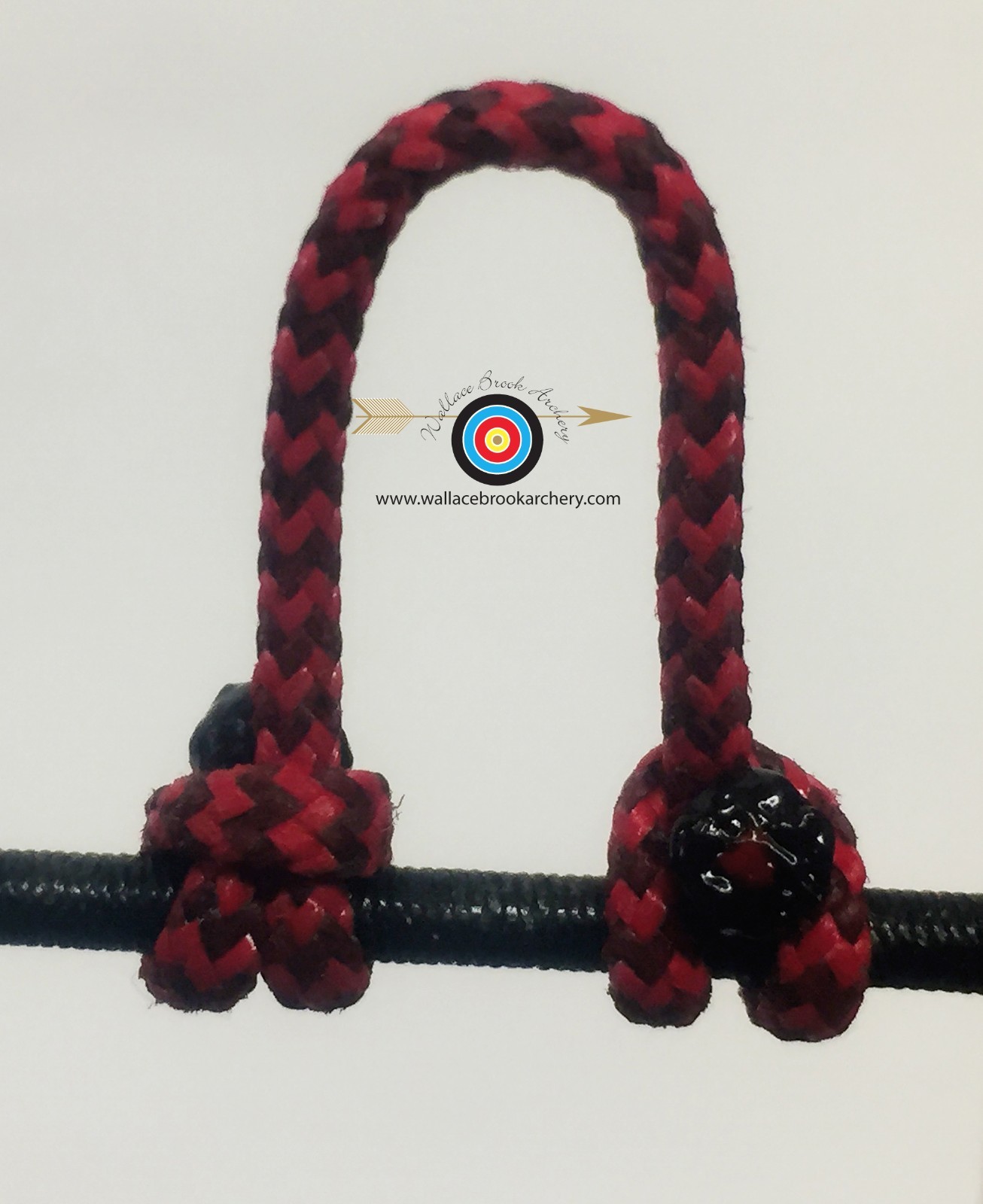 2 Pack- Speckled  Red/Black  Archery Release Bow String D Loop, BCY #24