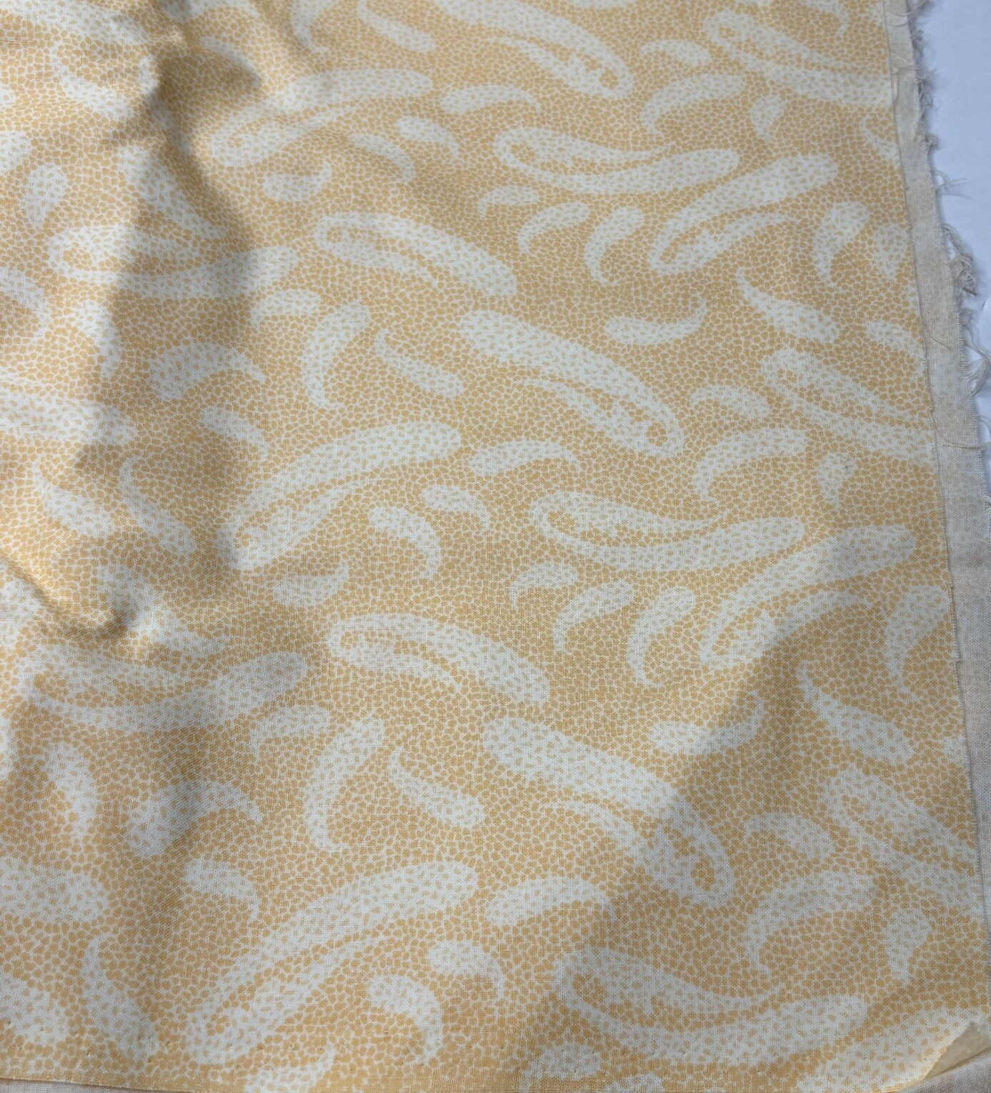 3.125 Yards Hancock Fabrics Mosaic Swirl Butter Yellow Yards Quilting Fabric