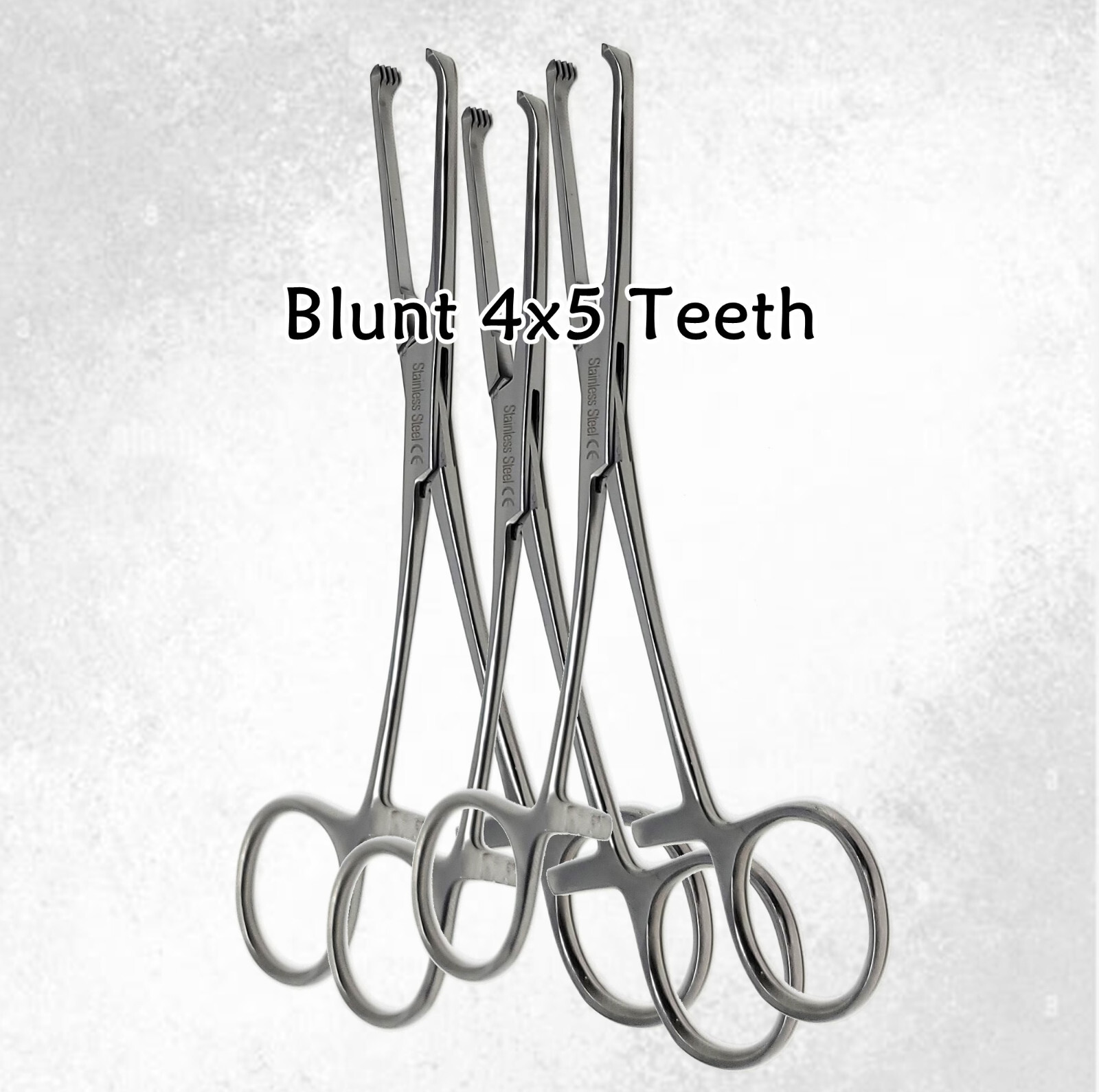 3 Stainless Steel Allis Tissue Forcep Clamp 4X5T  6" Surgical Instruments