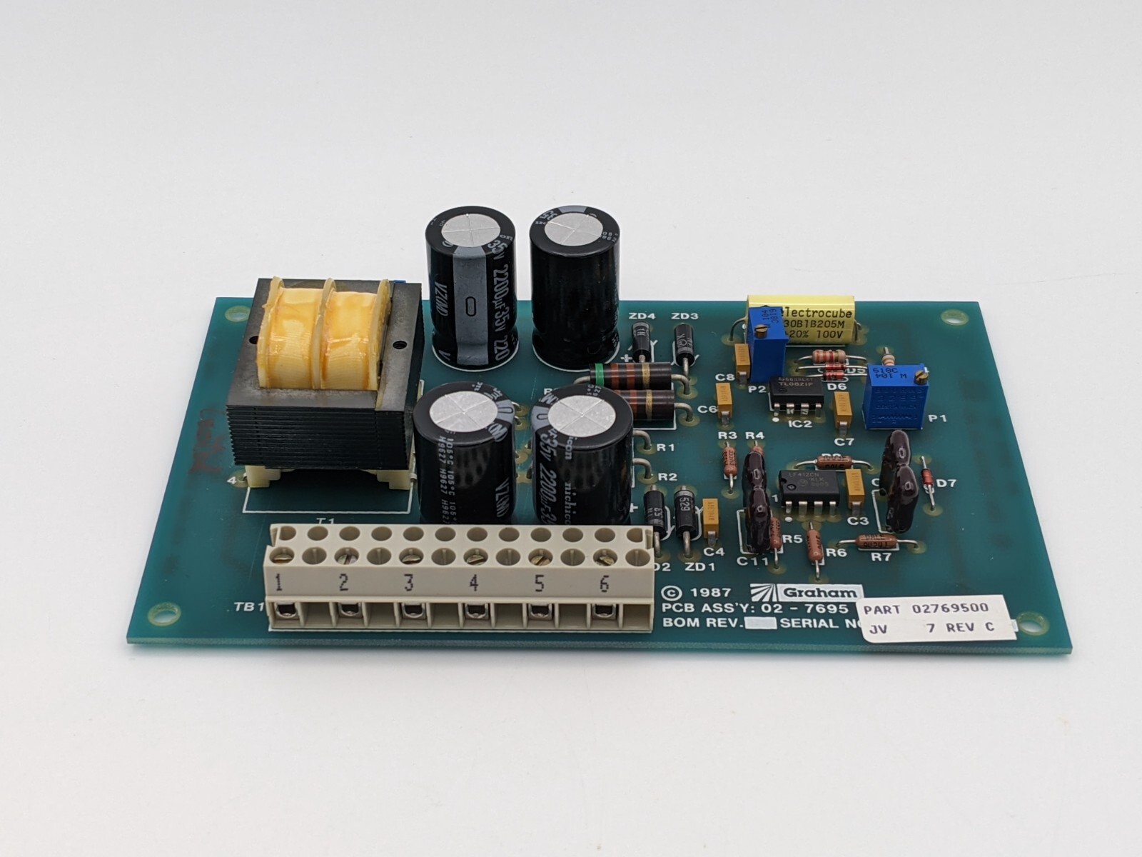 Graham 2769500 Rev C Printed Control Circuit Board Assembly