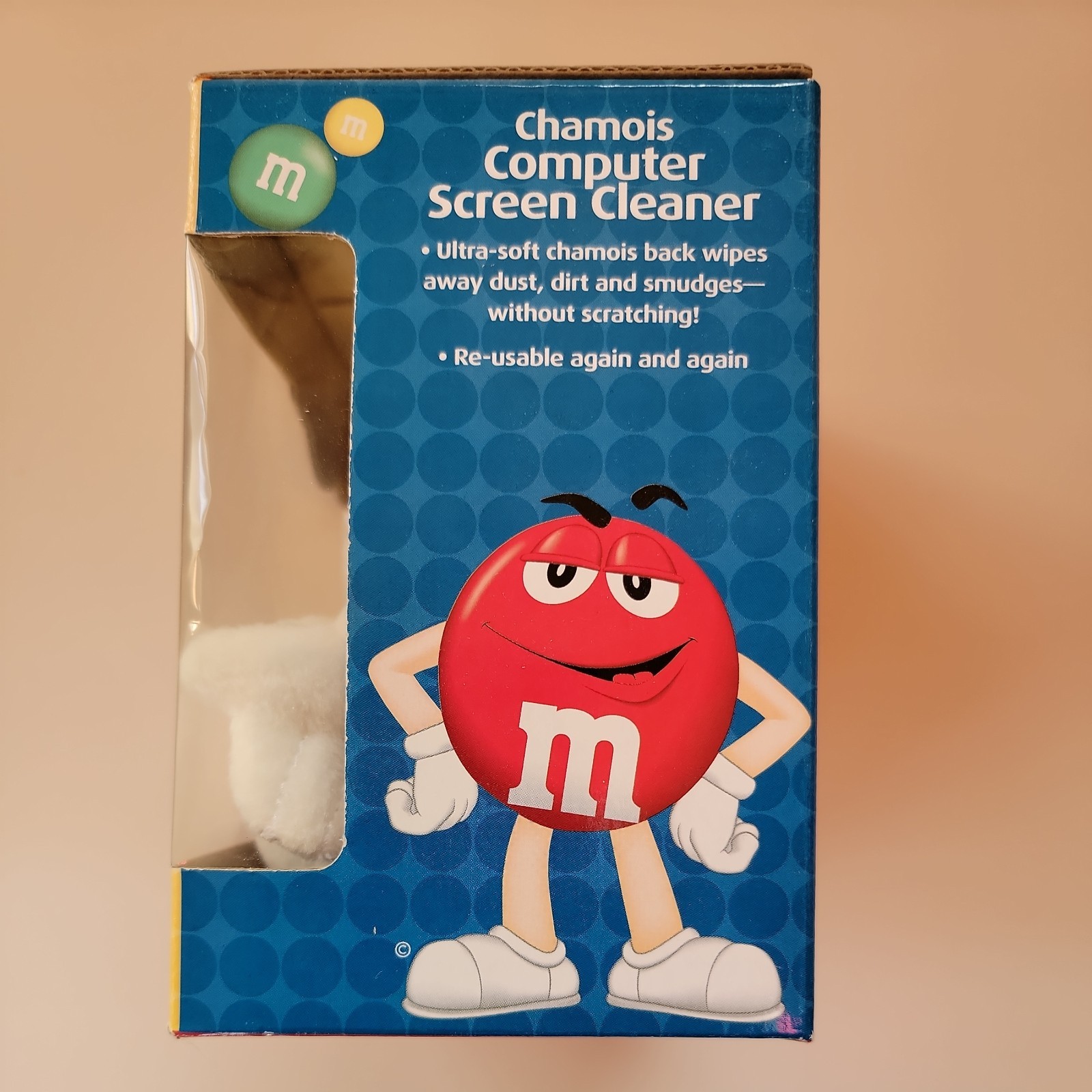 Vintage M&Ms Chamois Computer Screen Cleaner Yellow 2007 NIB