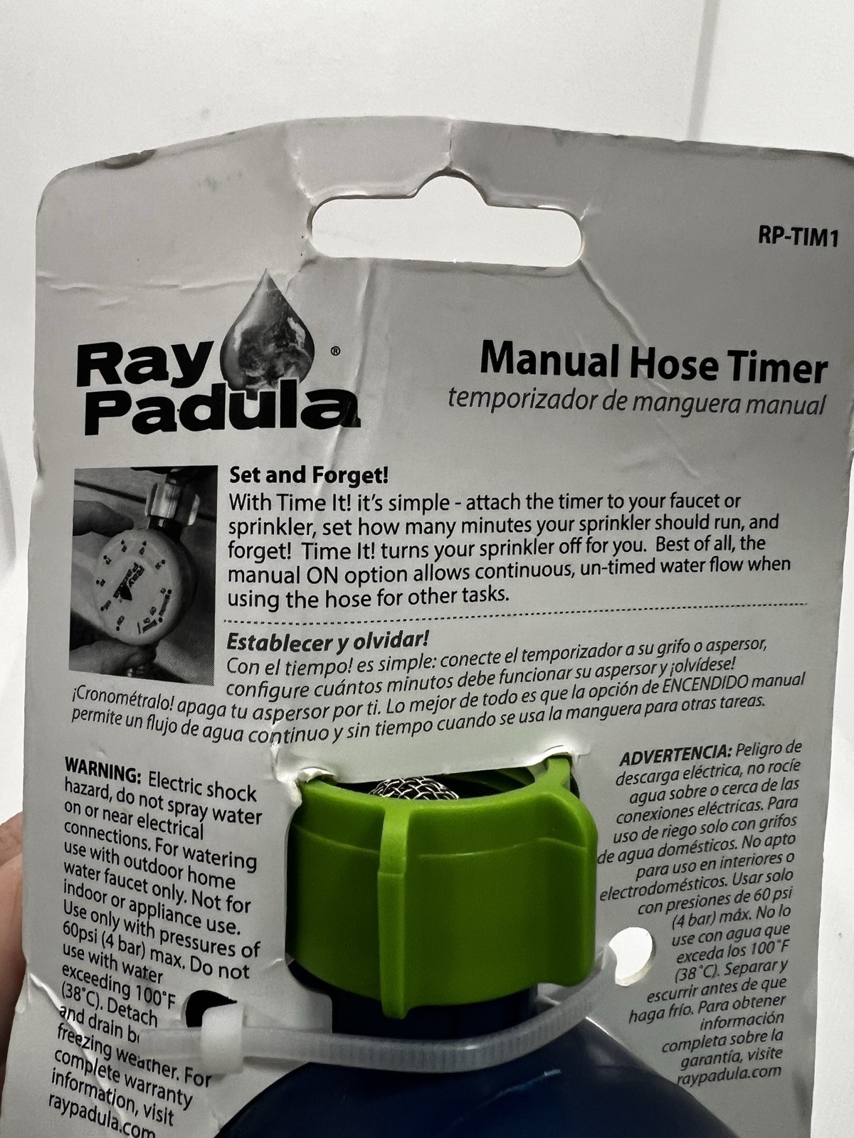 Ray Padula Automatic Mechanical Water Garden Hose Sprinkler Timer End accessory