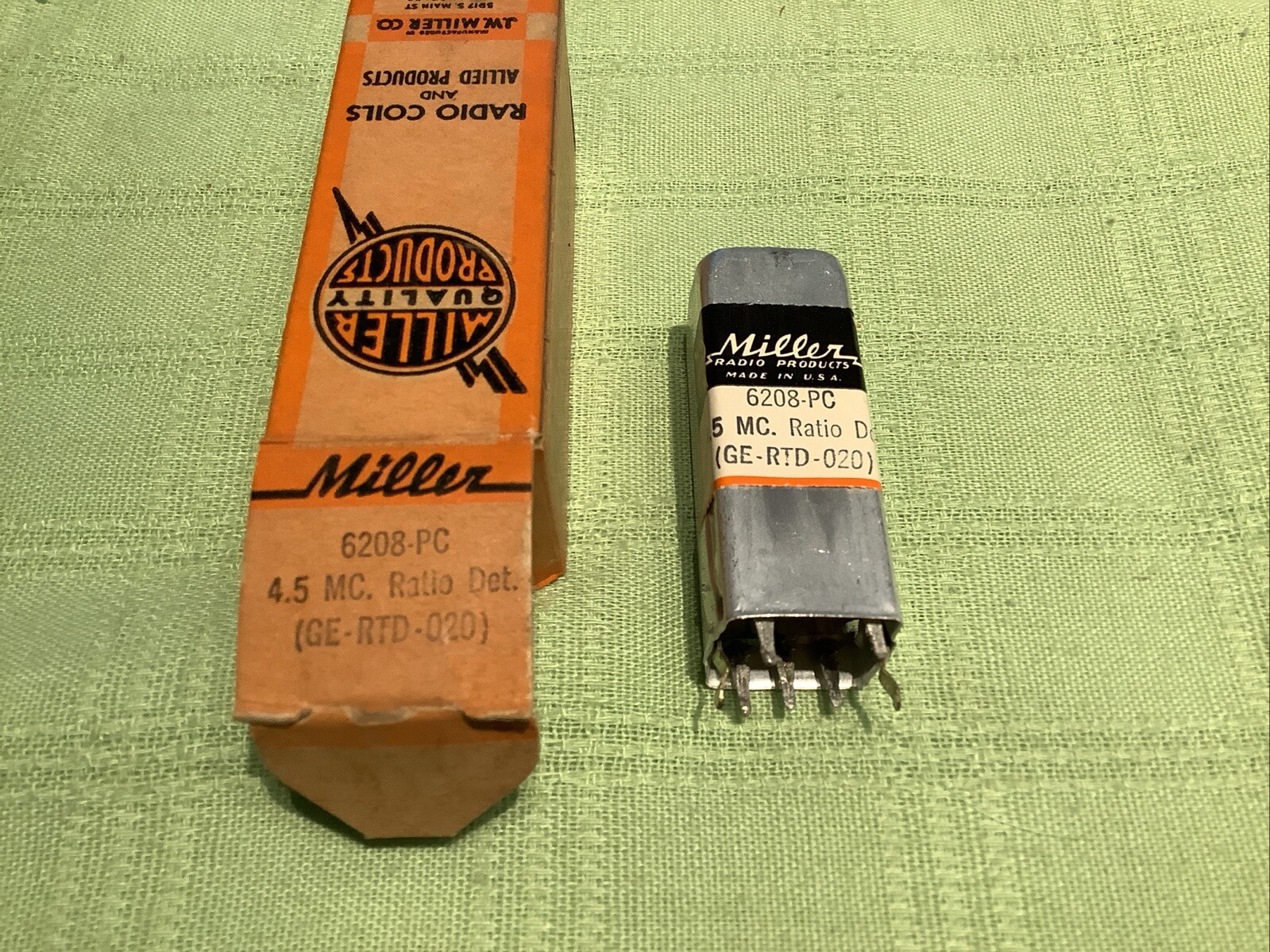 Miller 6208-PC Printed Circuit Ratio Detector Transformer 4.5mHz (GE RTD-020)