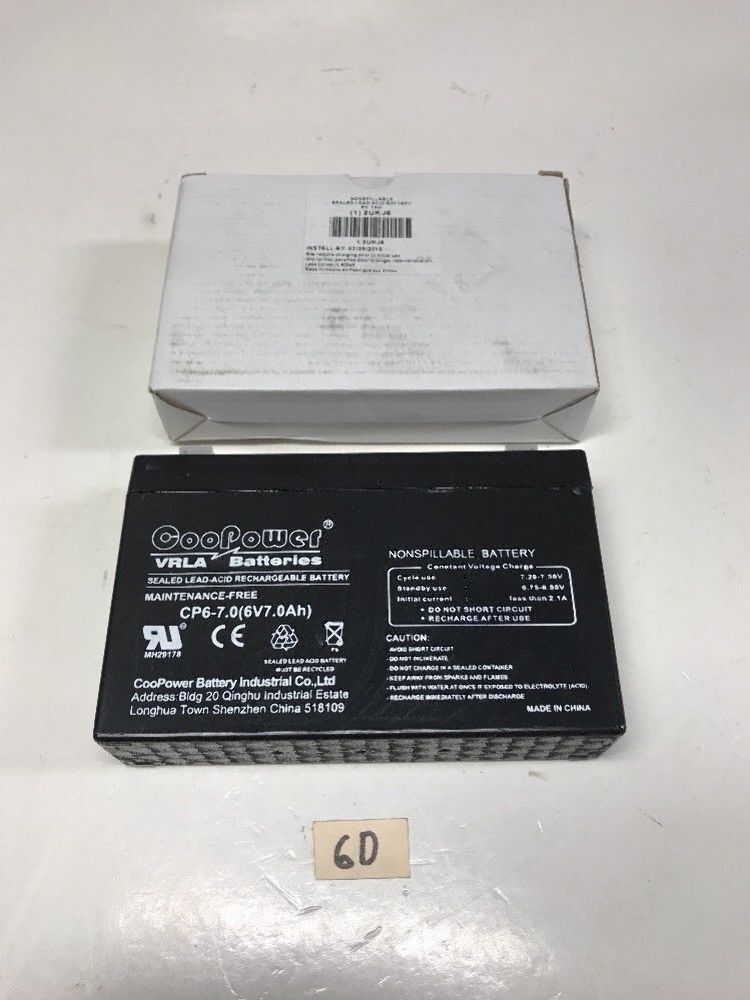 New! Coopower 2UKJ6 Sealed Lead Acid Battery *Fast Shipping* Warranty!