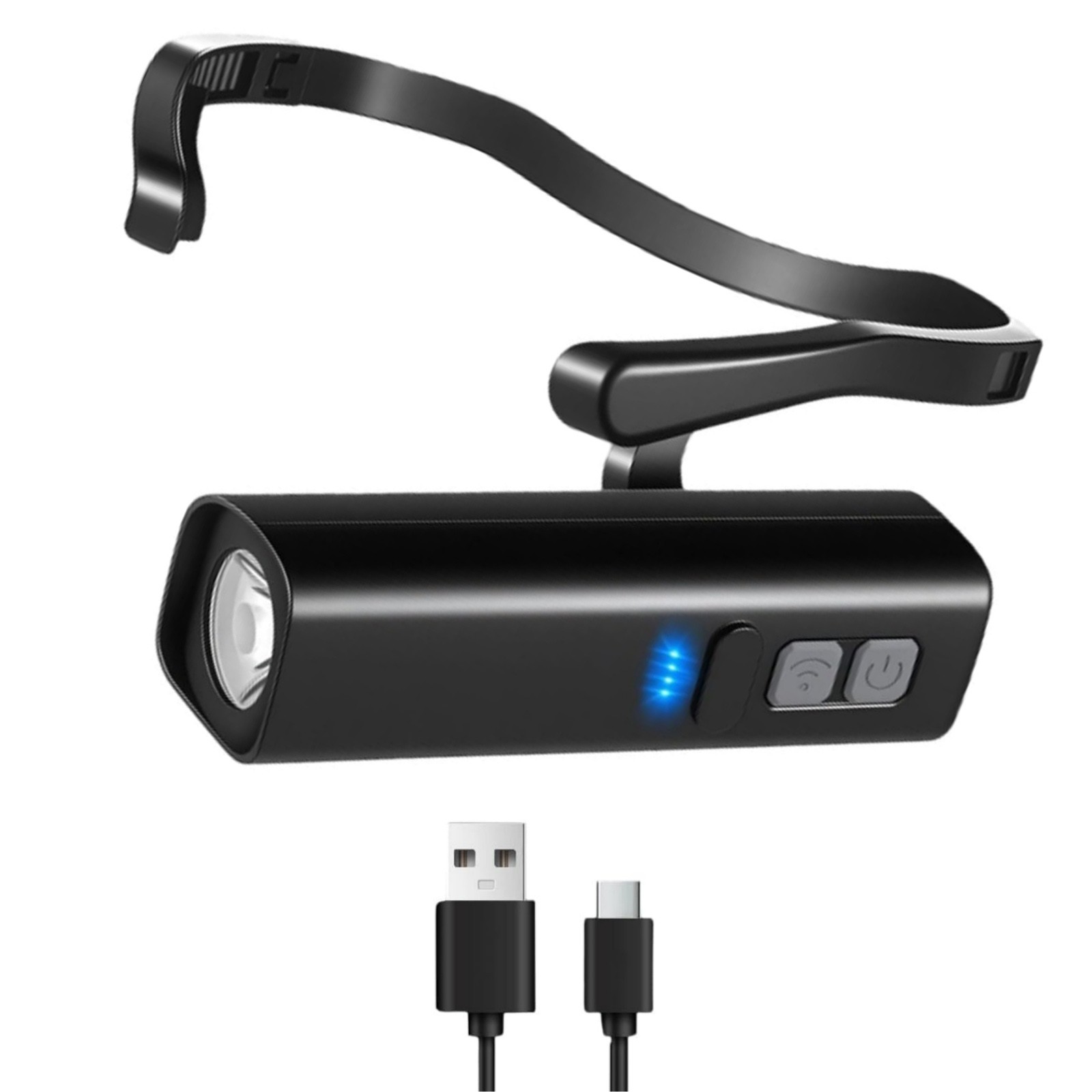 1000mAh Ear Worn LED Light Hands-Free Adjustable for Jogging Trail Running