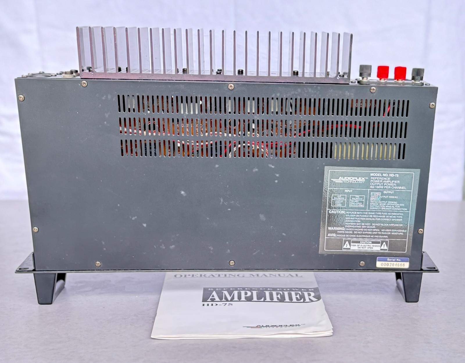 Audioplex Technology HD-75 2-Channel Reference Power Amplifier | XLR Balanced |
