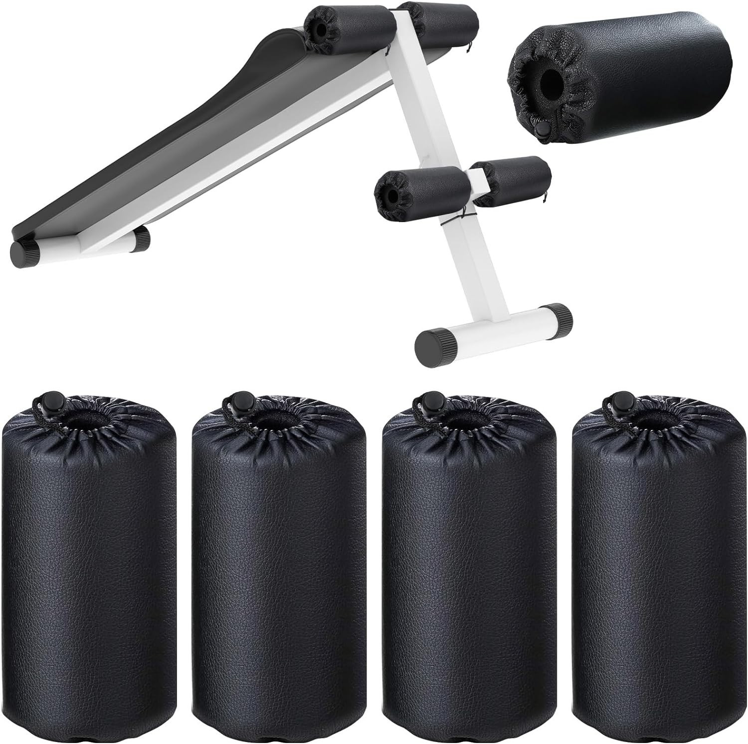 4 Pcs Foam Foot Pads Foam Roller Pad Replacement for Weight Bench Inversion Tabl