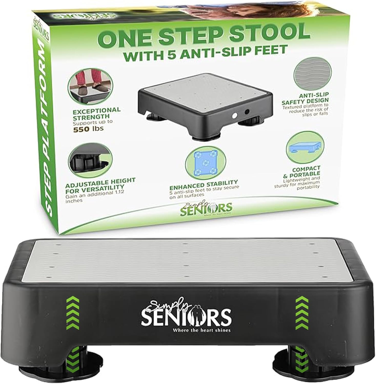 Small Step Stools for Adults - Small Mobility Aid for Seniors - Portable Heavy D
