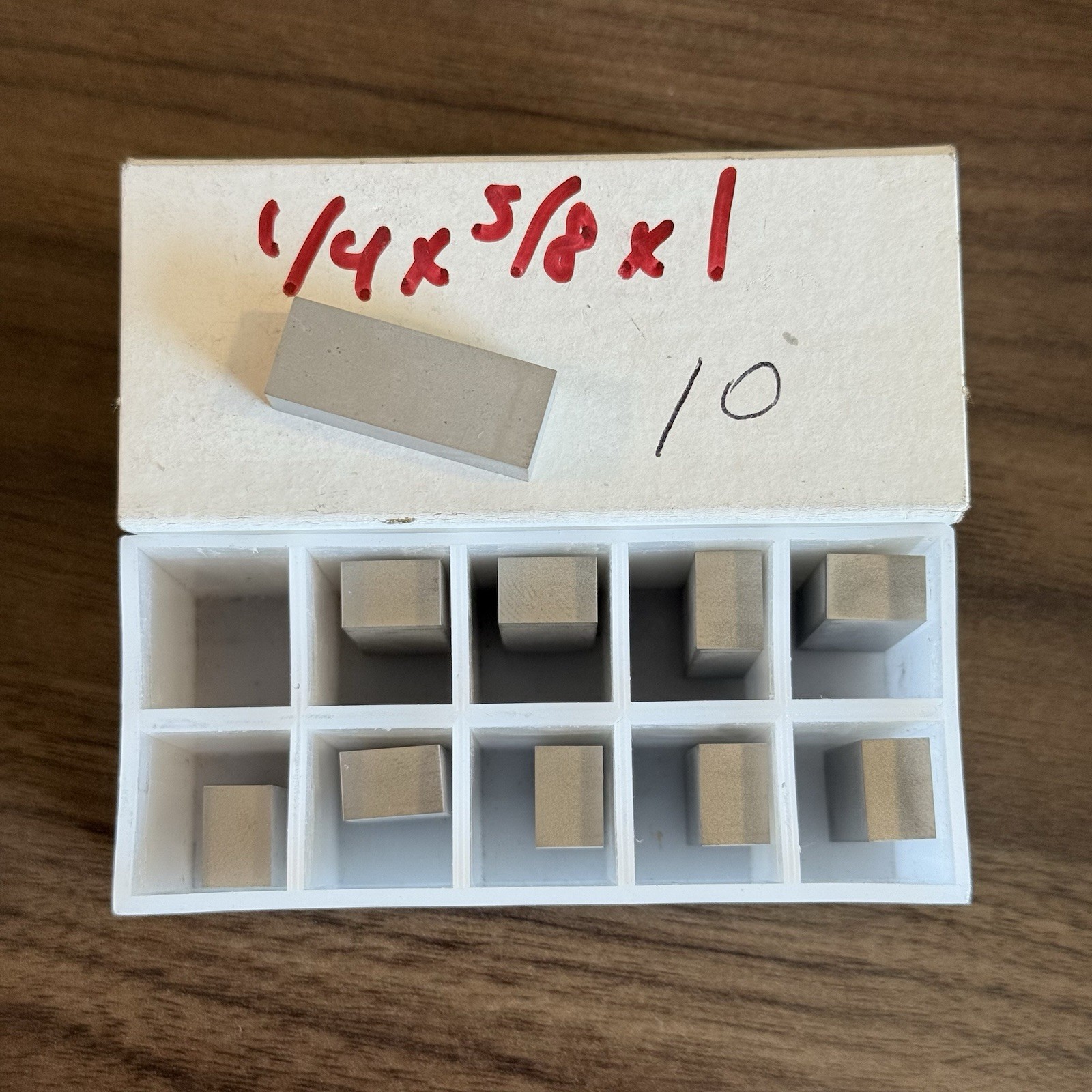 Solid Carbide Rectangular Tool Blanks 10pcs 0.25" x 0.375" x 1”