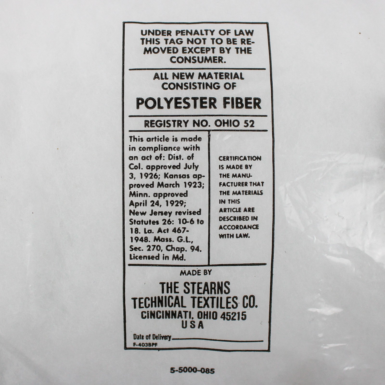 Mountain Mist Wonderloft 100% Polyester Stuffing 6 Oz White