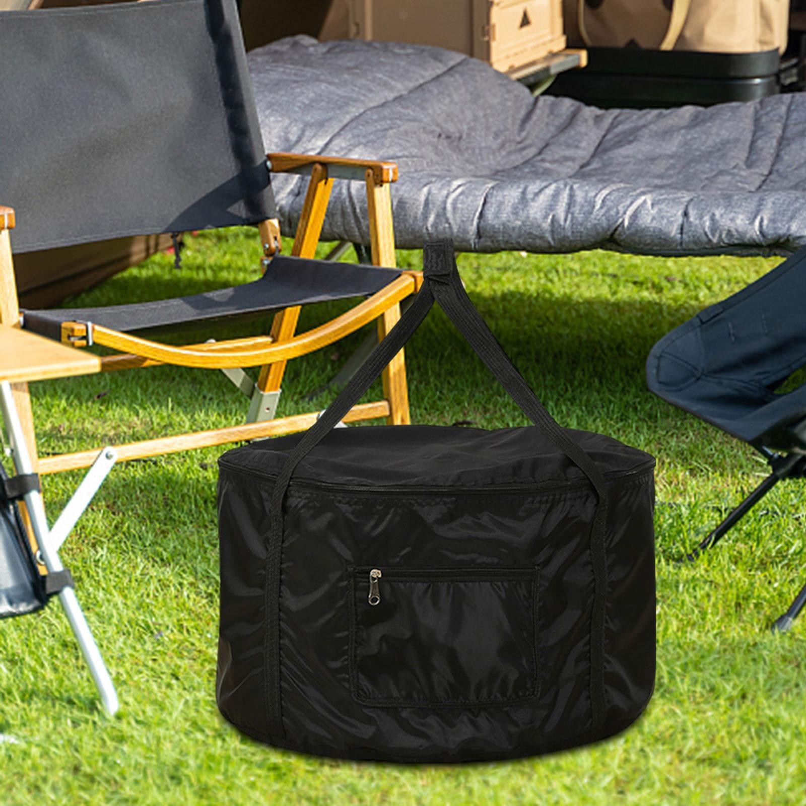 Camping Storage Bag Handbag Multifunction with Handle Cookware Holder Organizer