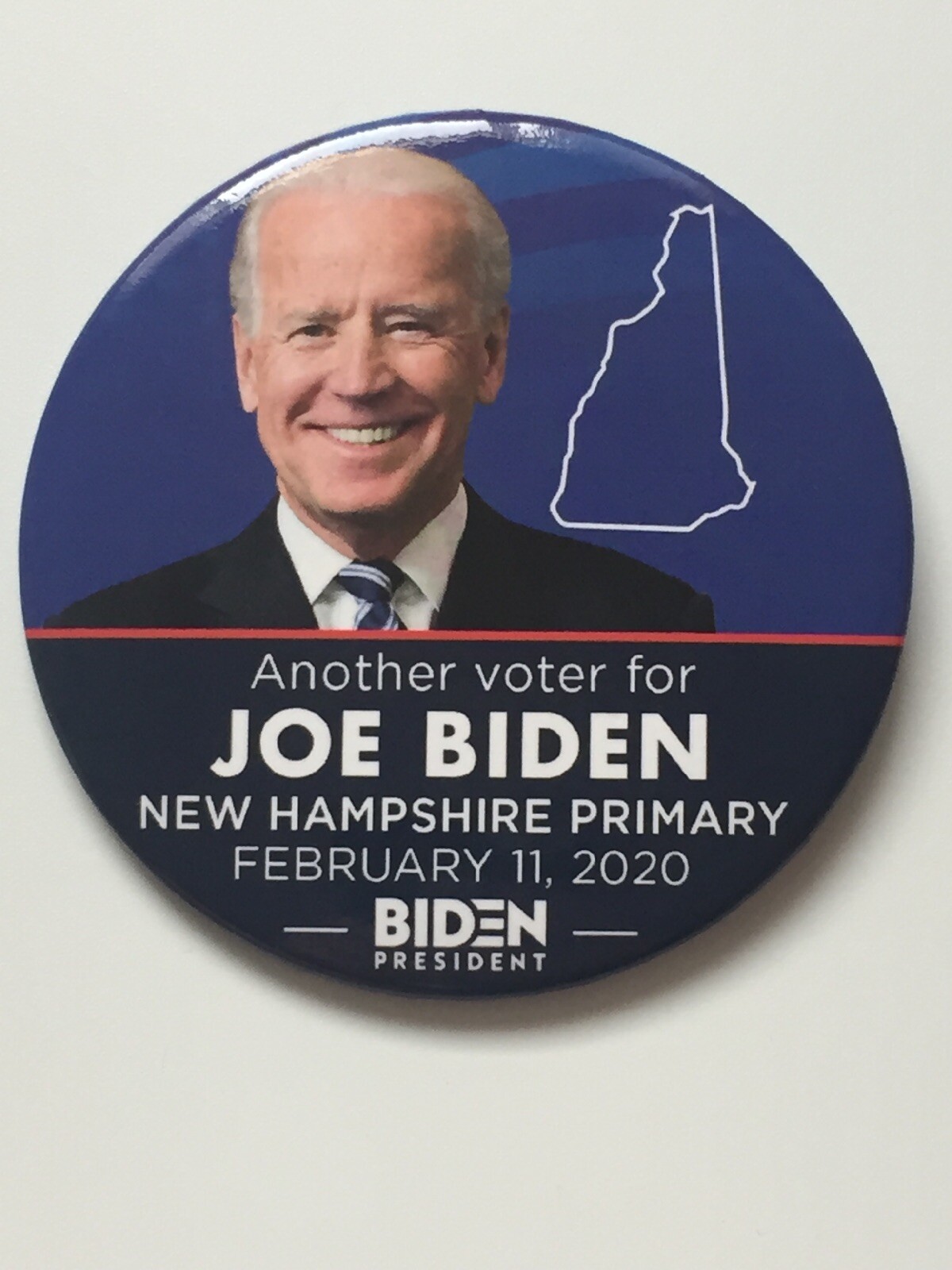 2020 Another Voter For Joe Biden for President 3" Button New Hampshire Primary
