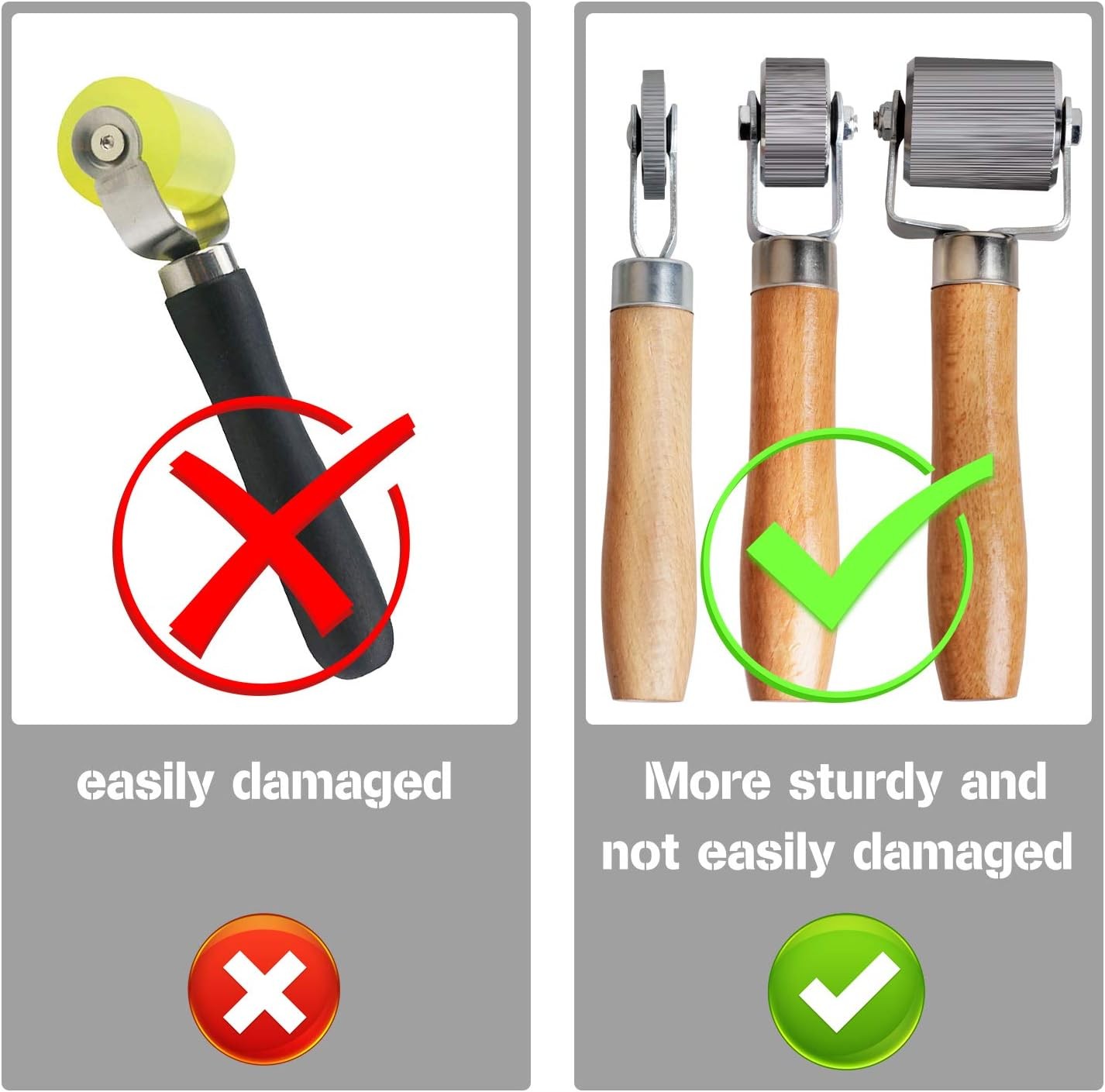 Car Sound Deadening Roller Metal Installation Tool 3 Pcs