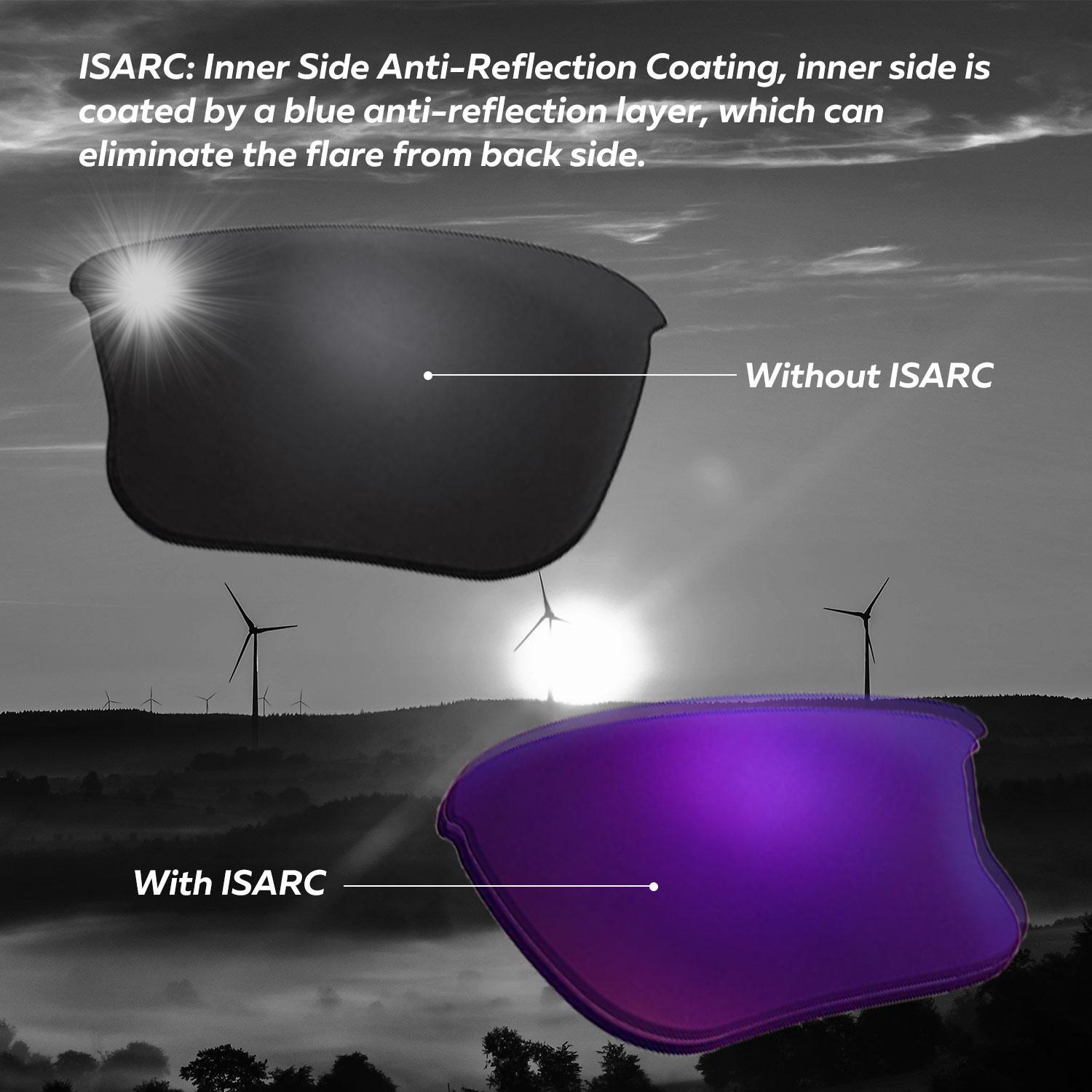 Walleva Black ISARC Polarized Replacement Lenses For Smith Optics Parallel
